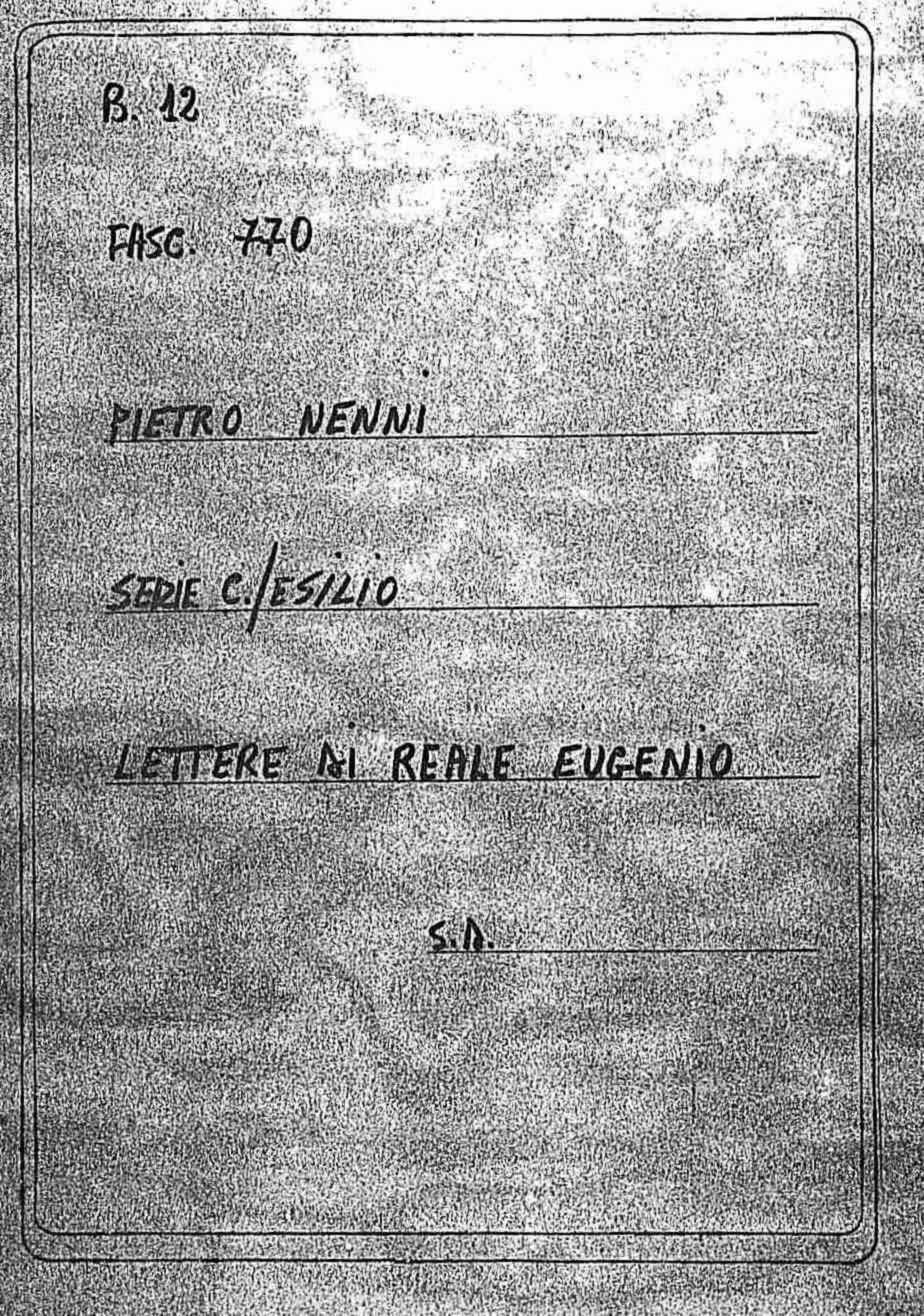 Reale Eugenio, s.d.