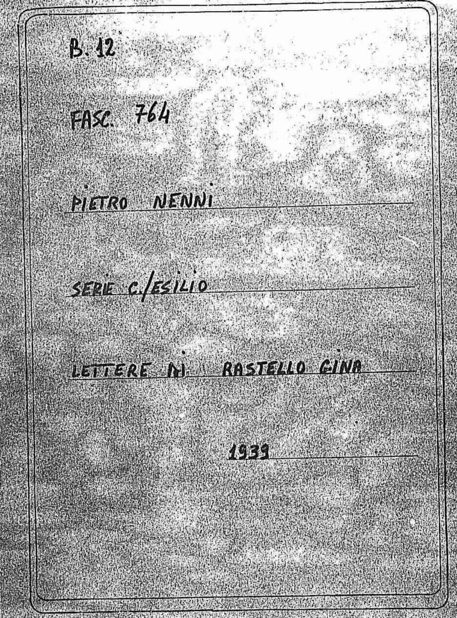 Rastello Gina, 1939 apr. 1