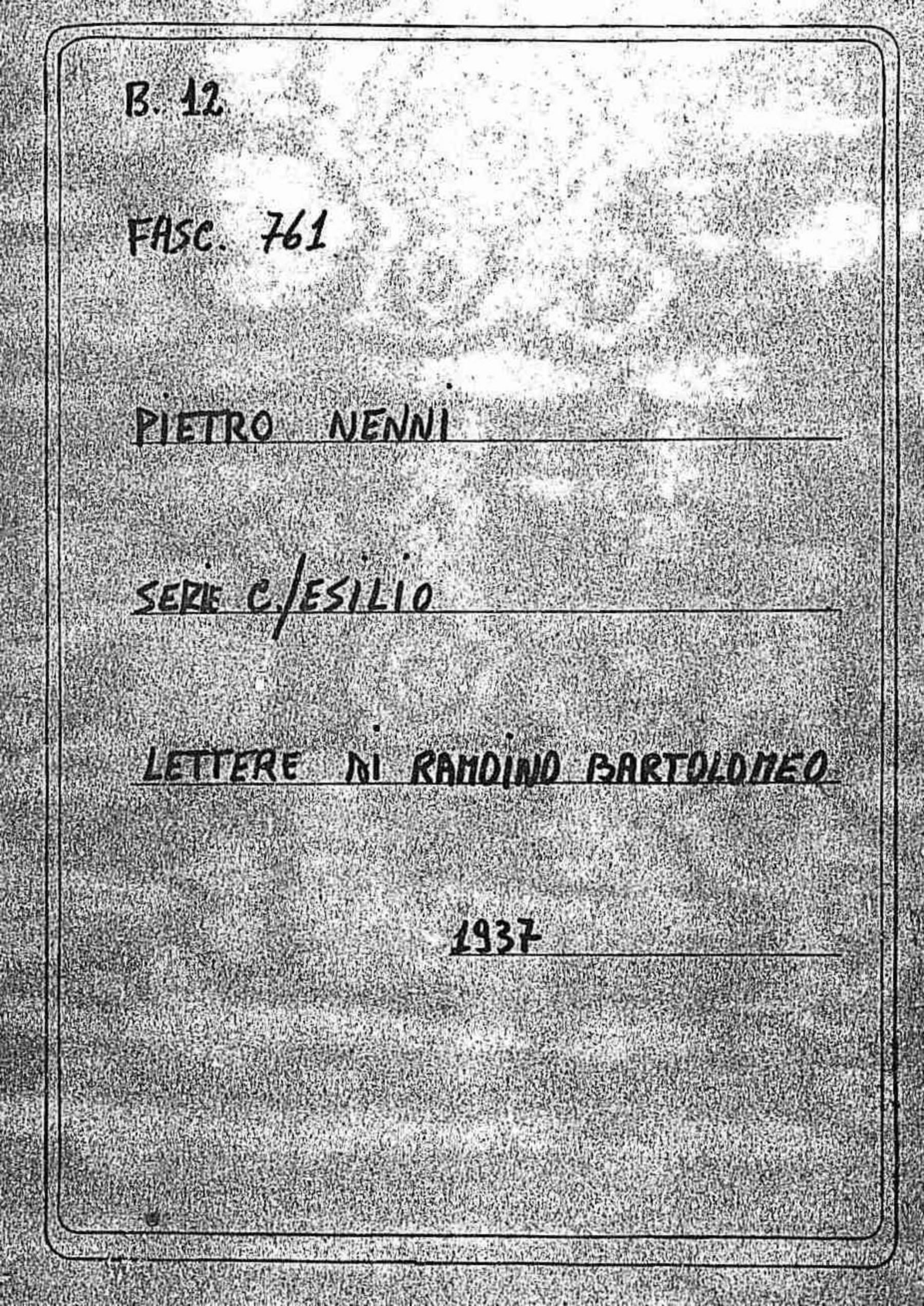 Ramoino Bartolomeo, 1937 dic. 11