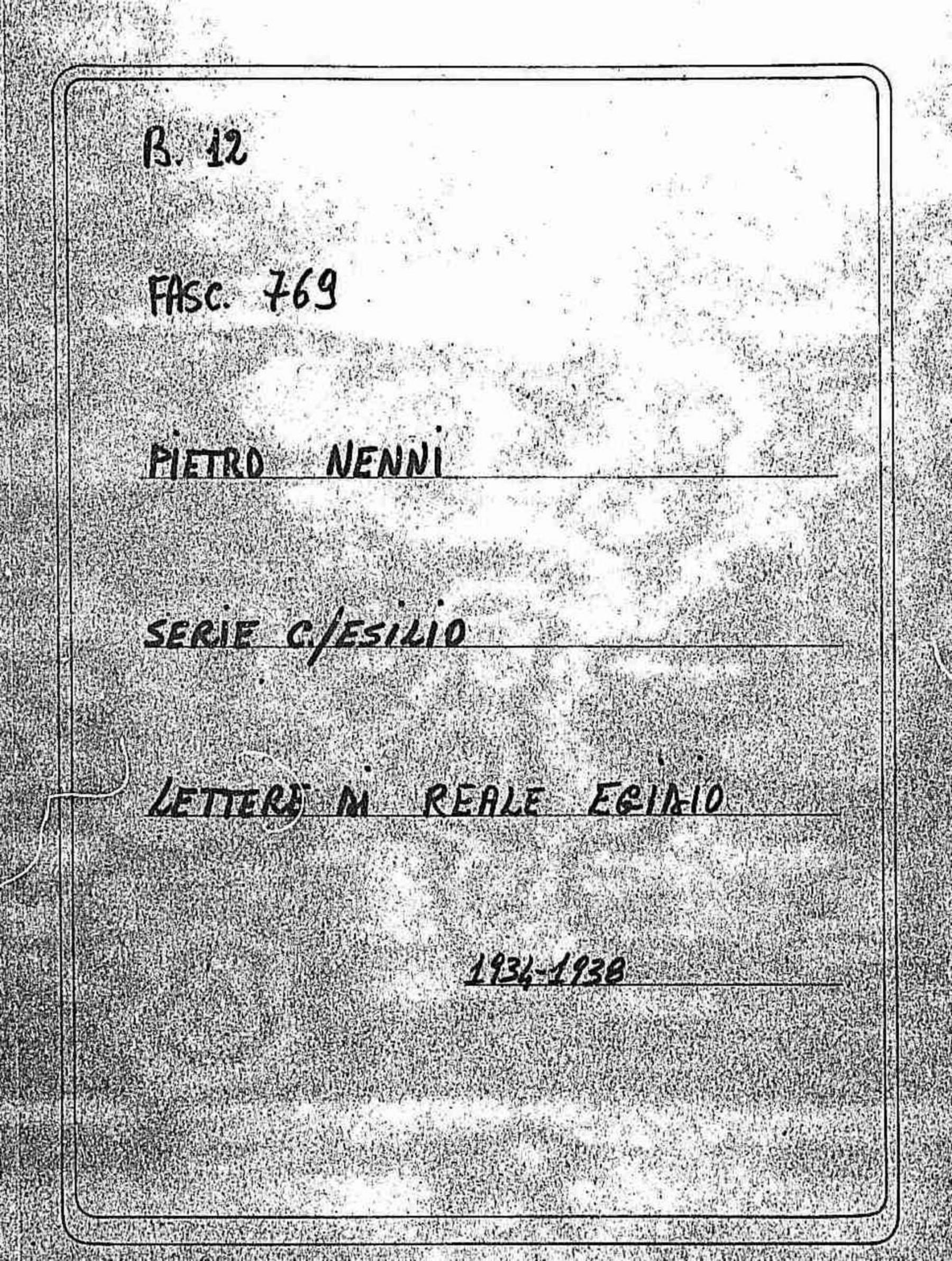 Reale Egidio, 1934 giu. 6 - 1938 set. 10