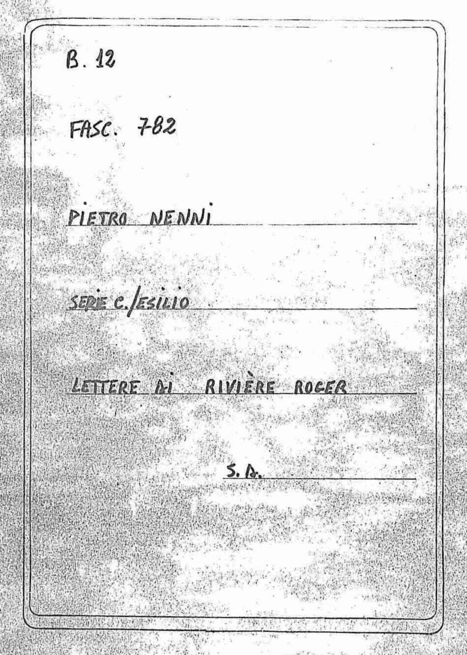 Riviere Roger, s.d.