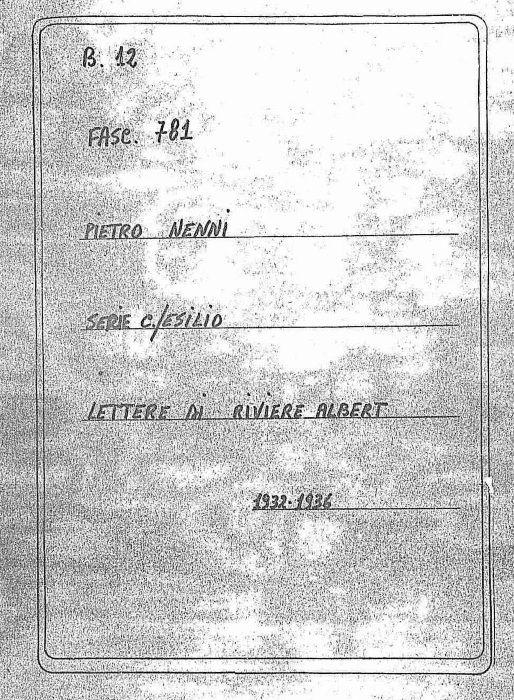 Riviere Albert, 1932 lug. 28 - 1936 giu. 17