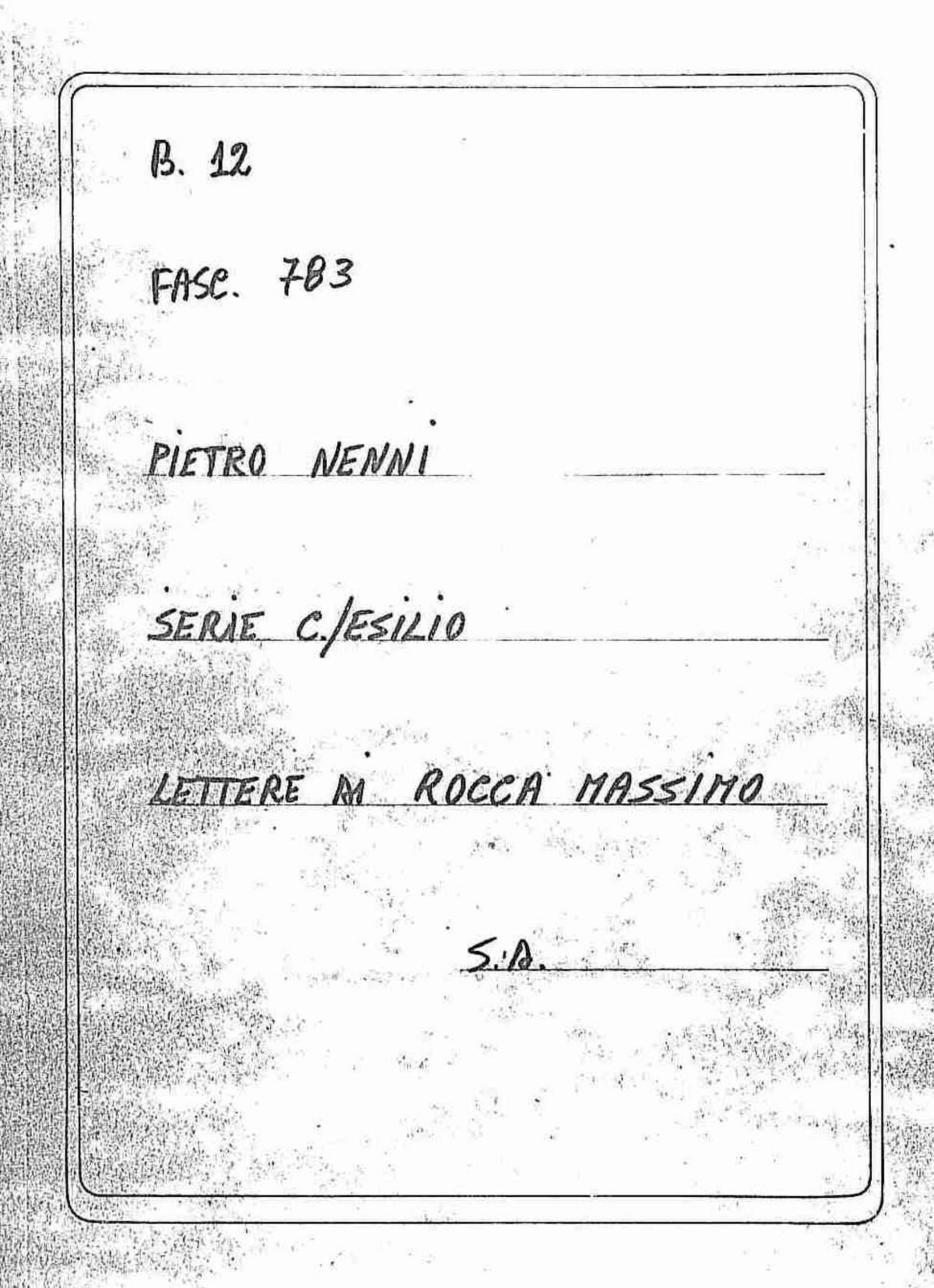 Rocca Massimo, s.d.