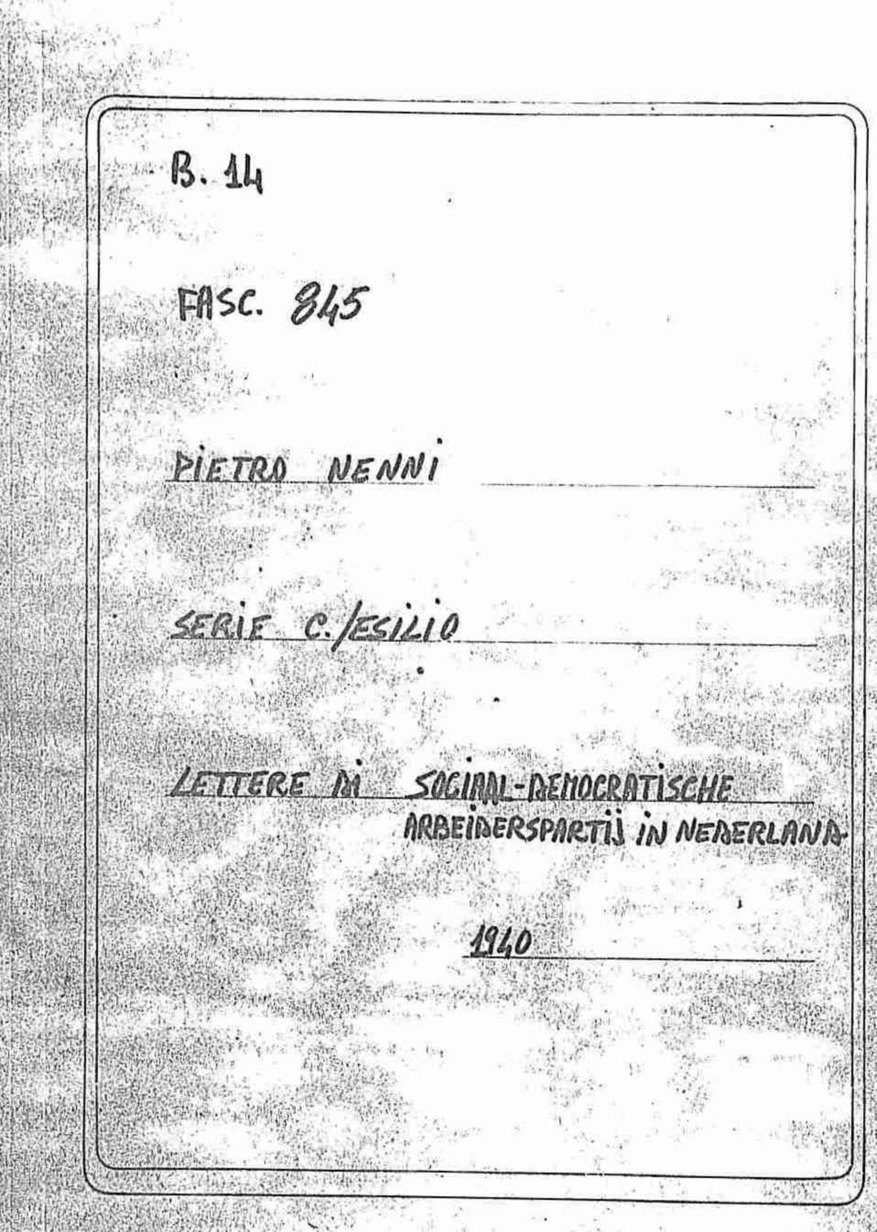 Sociaal-democratische arbeiderspartij in Nederland - il Redattore, 1940 apr. 2