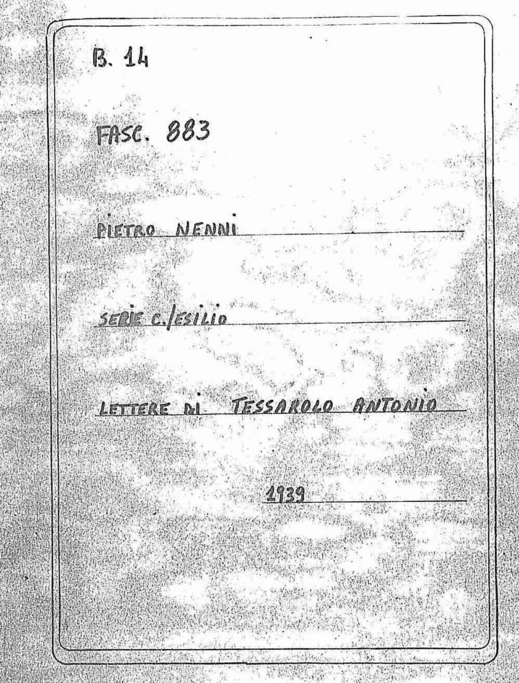 Tessarolo Antonio, 1939 mar. 4