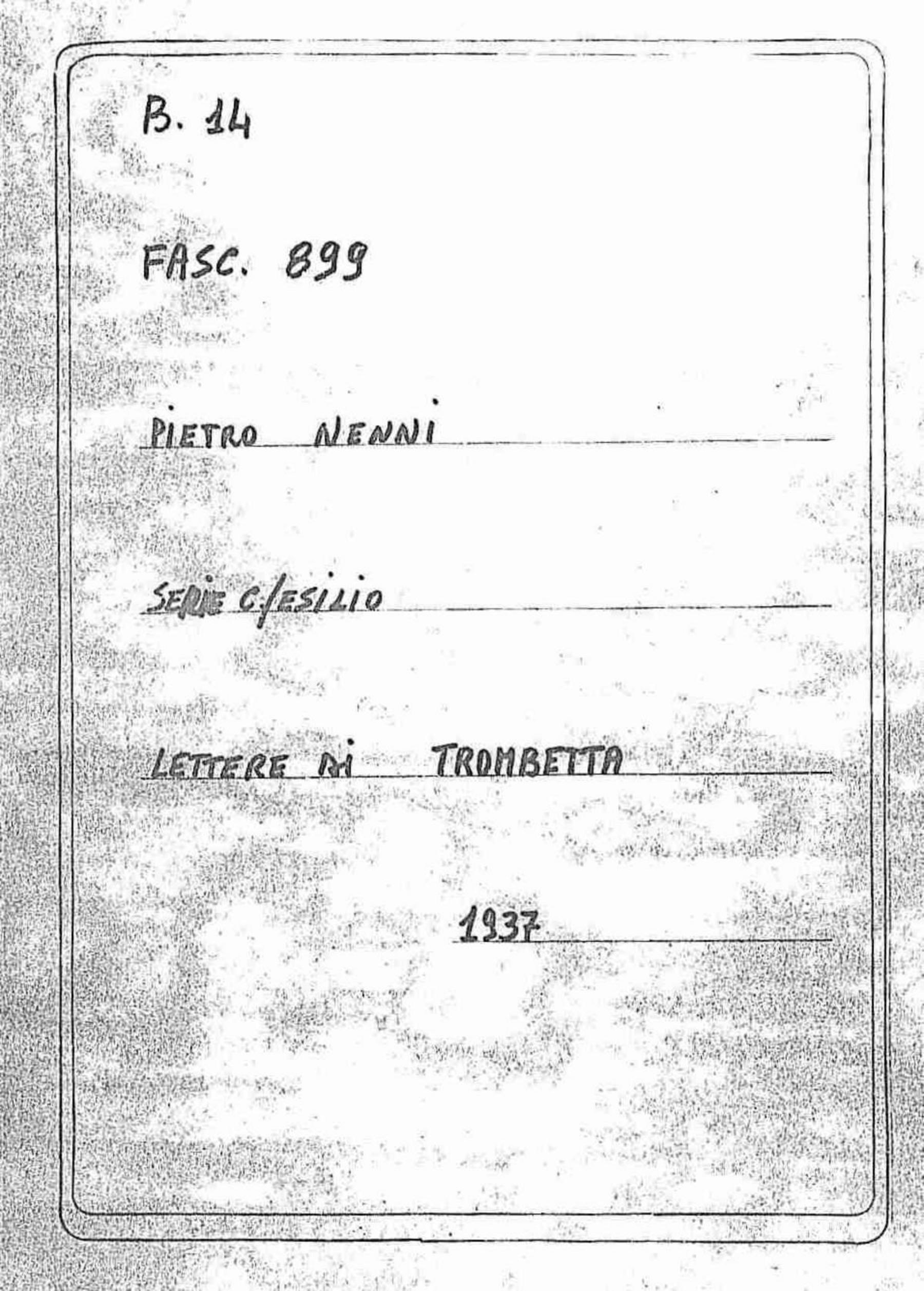 Trombetta, 1937 dic. 14