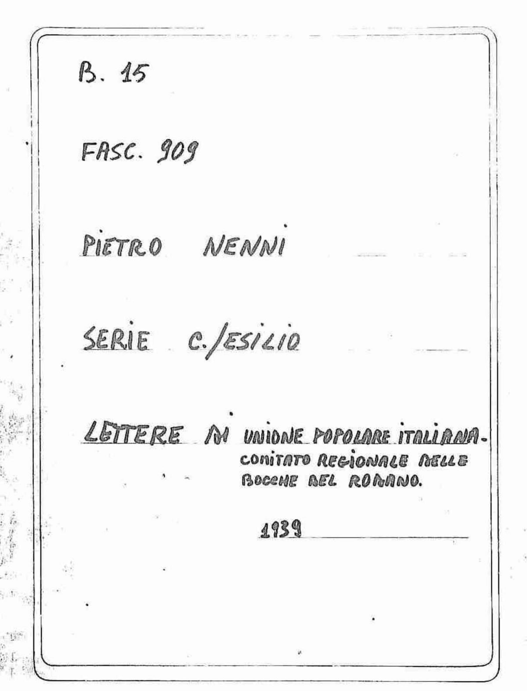 Unione popolare italiana - Comitato Regionale delle Bocche del Rodano, 1939 mag. 11