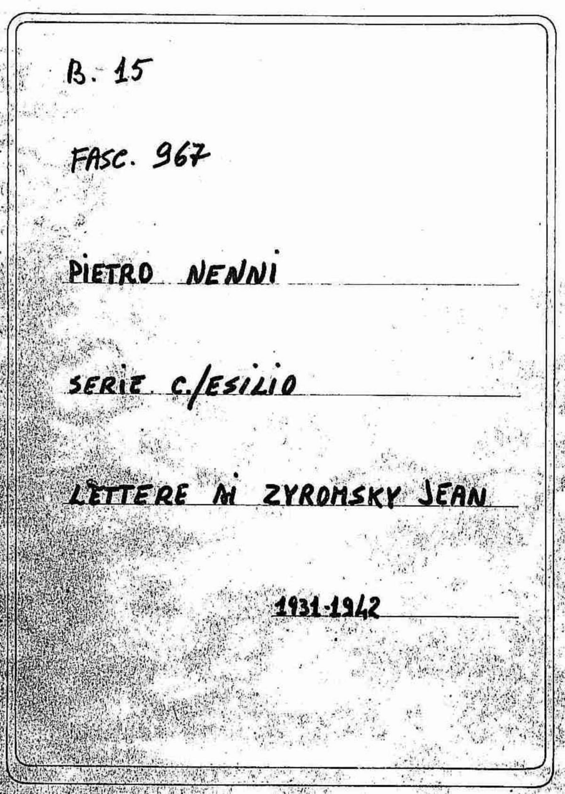 Zyromsky Jean, 1931 nov. 14 - 1942 mar. 5