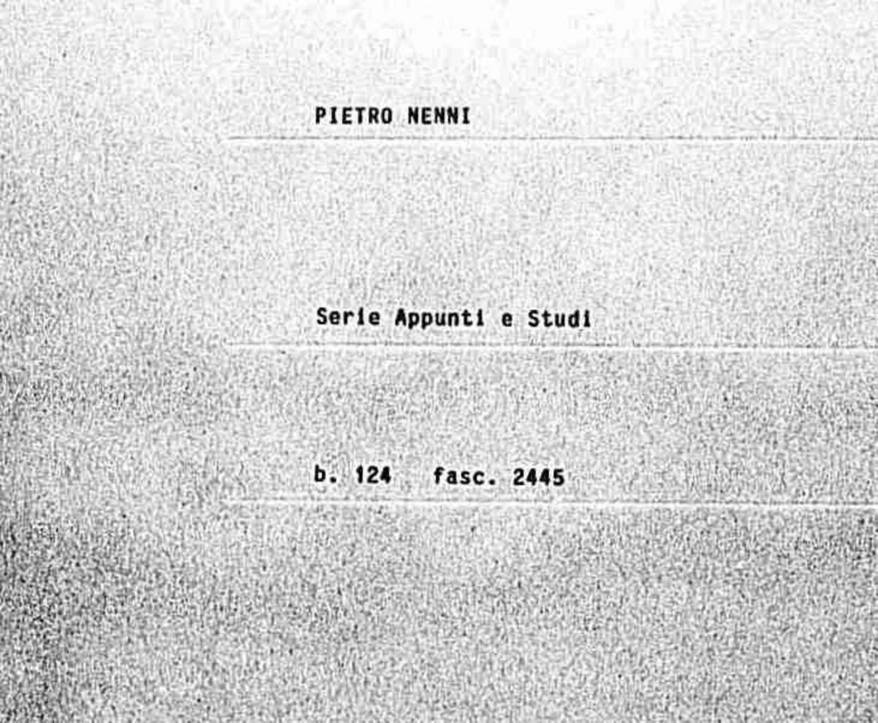Note e appunti vari, 1954 - 1955