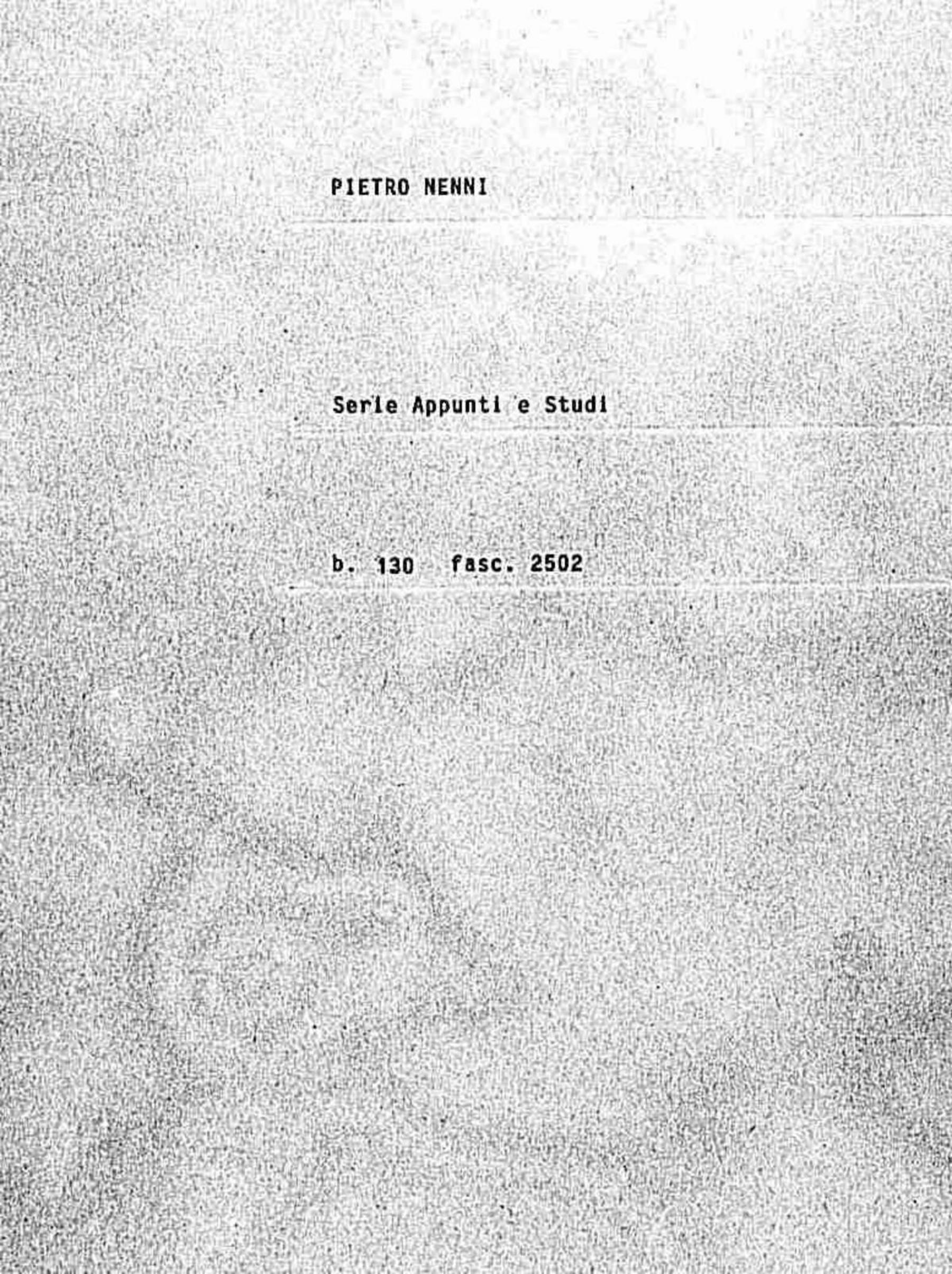 Appunti su argomenti di politica interna, 1971