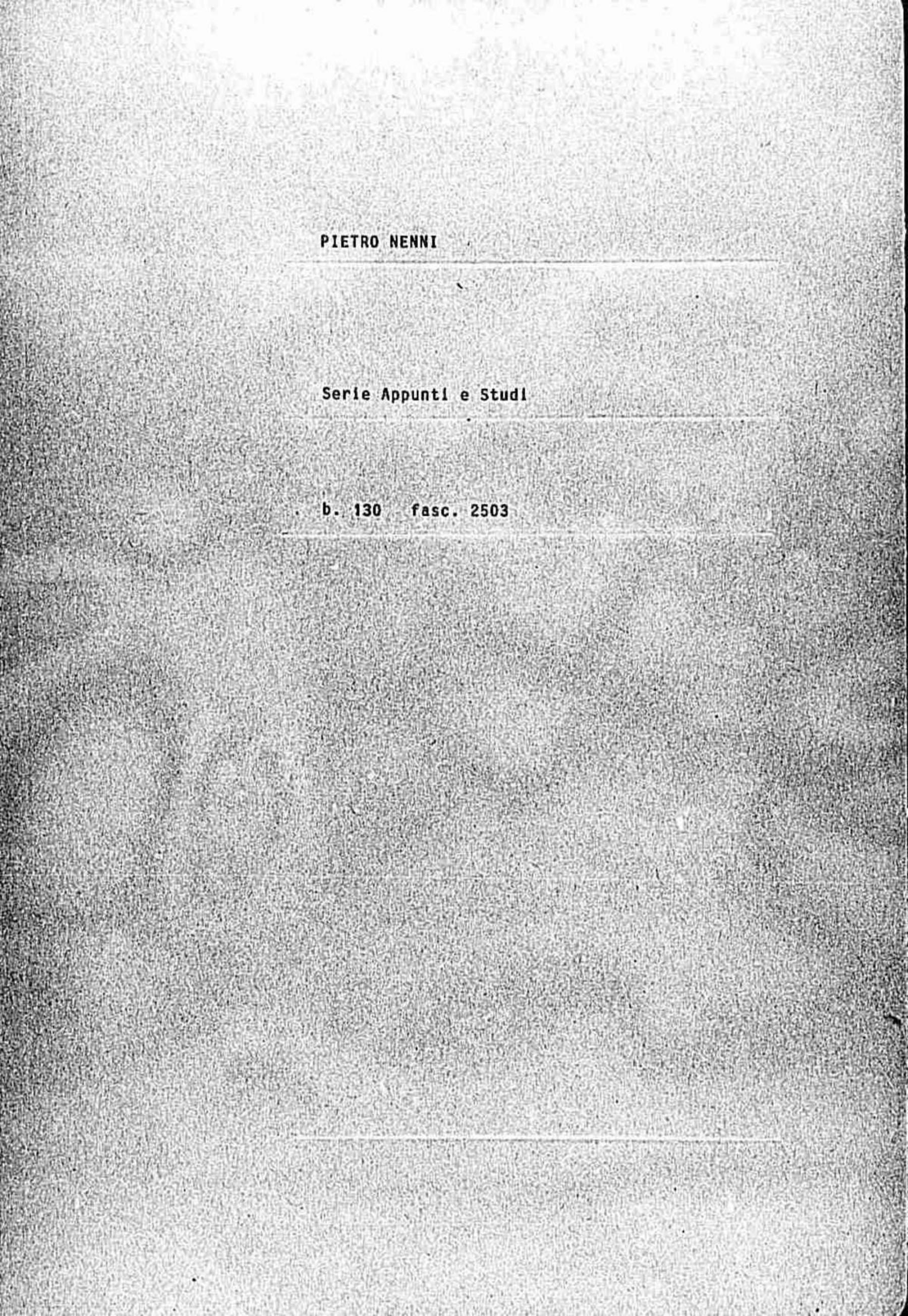 Appunti su politica estera, 1971
