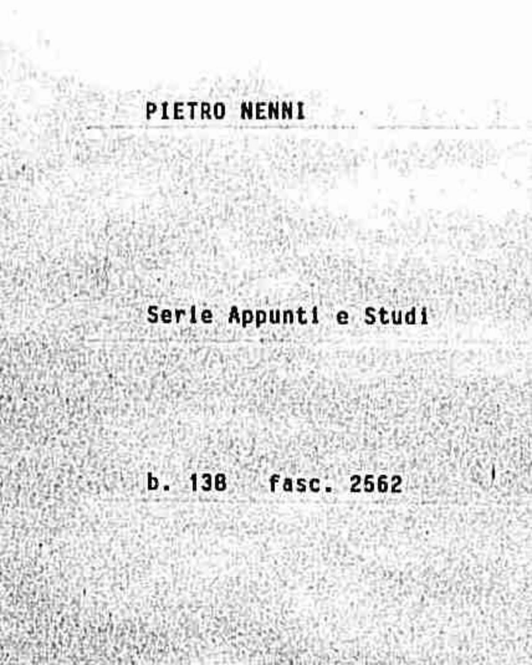 Appunti sui rapporti Nenni-Rosselli, s.d.