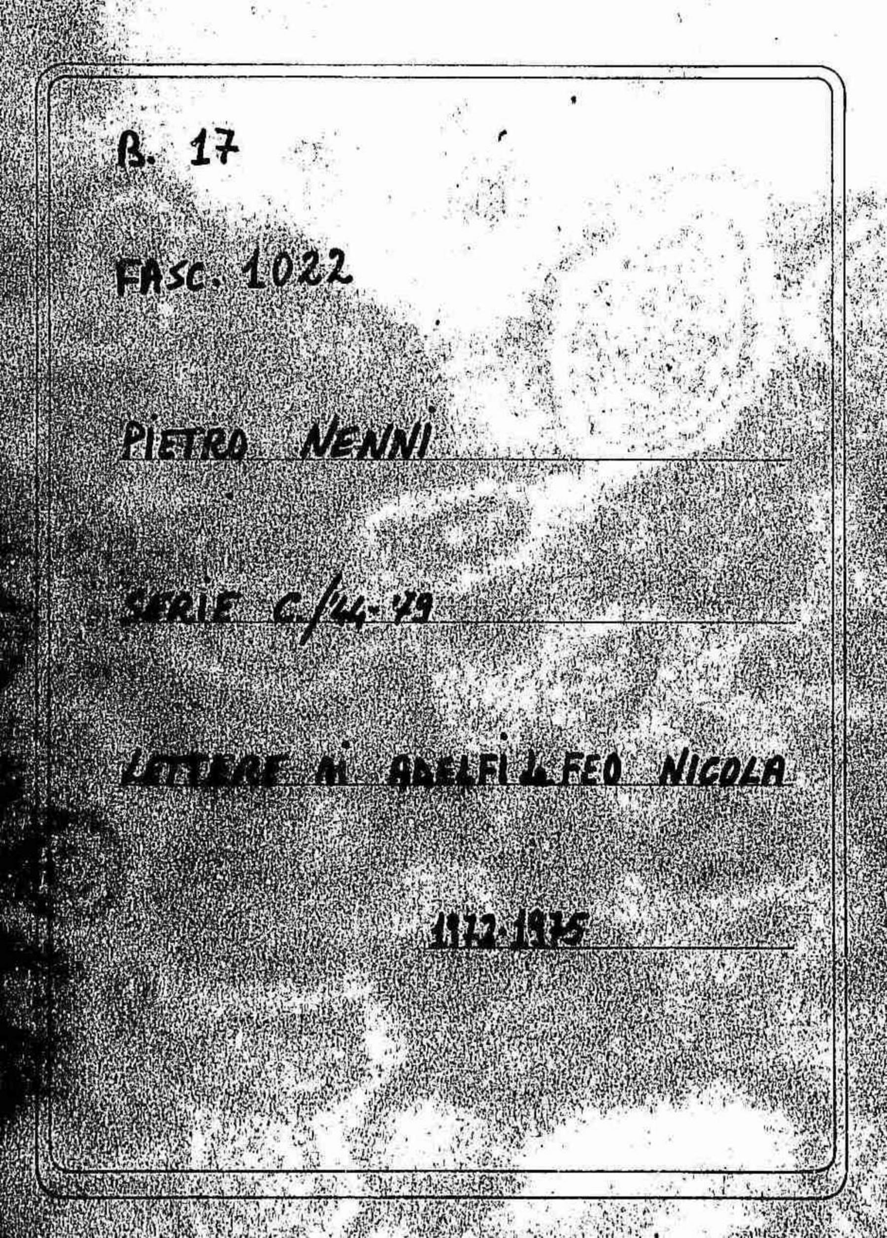 Adelfi De Feo Nicola, 1972 - 1975