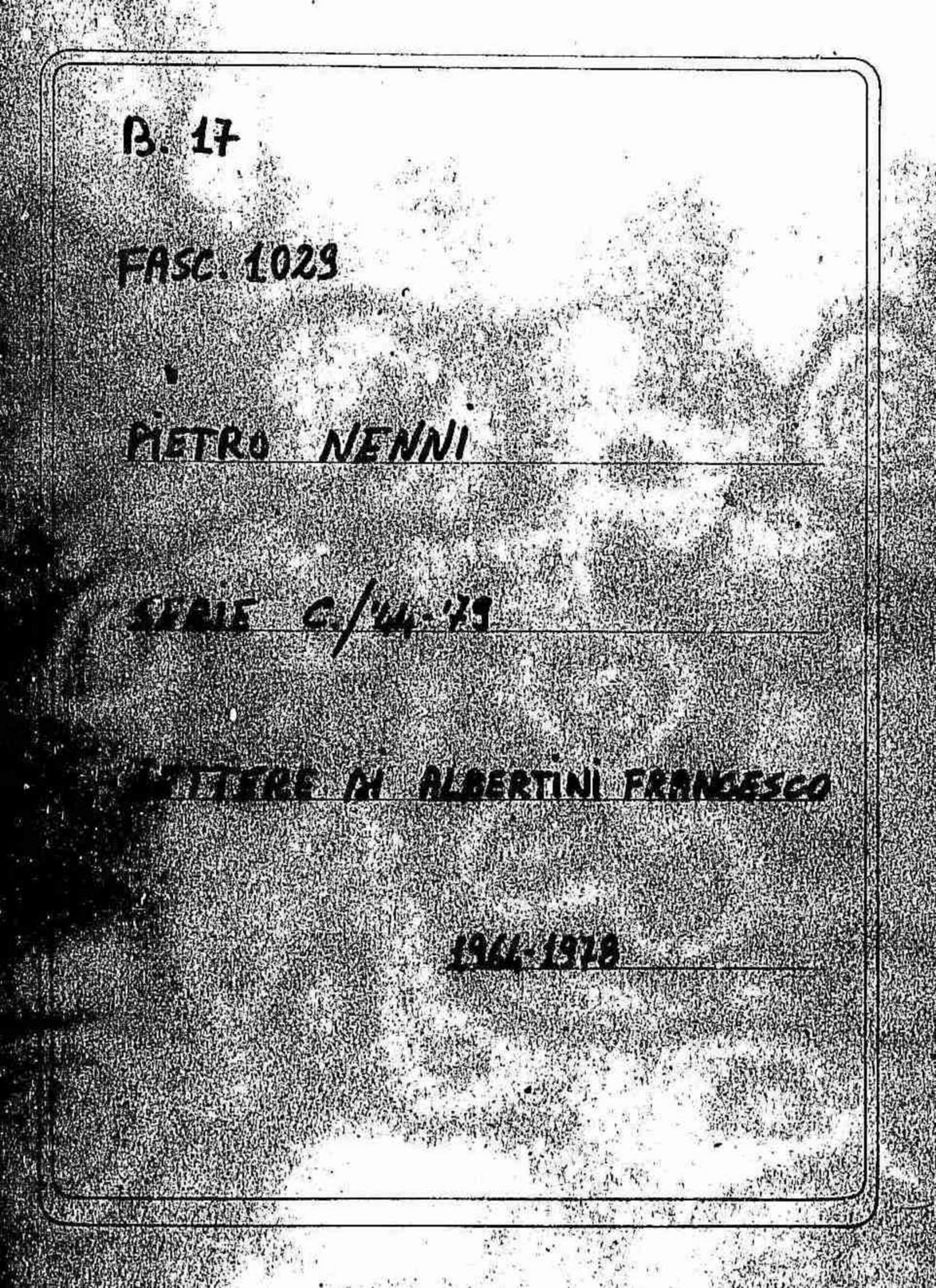 Albertini Francesco, 1964 set. 11 - 1978 feb. 8