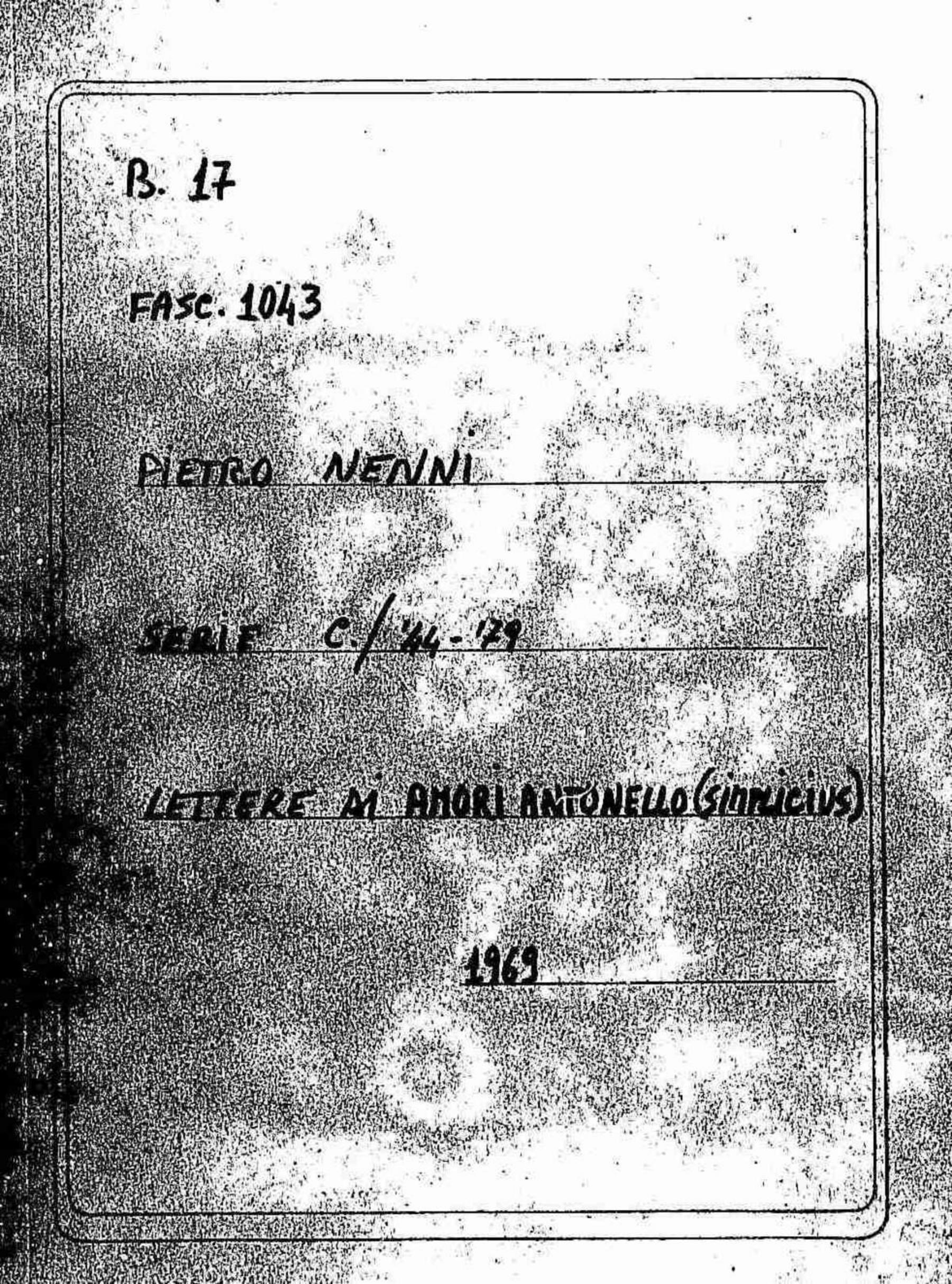 Amori Antonello, 1969 giu. 28