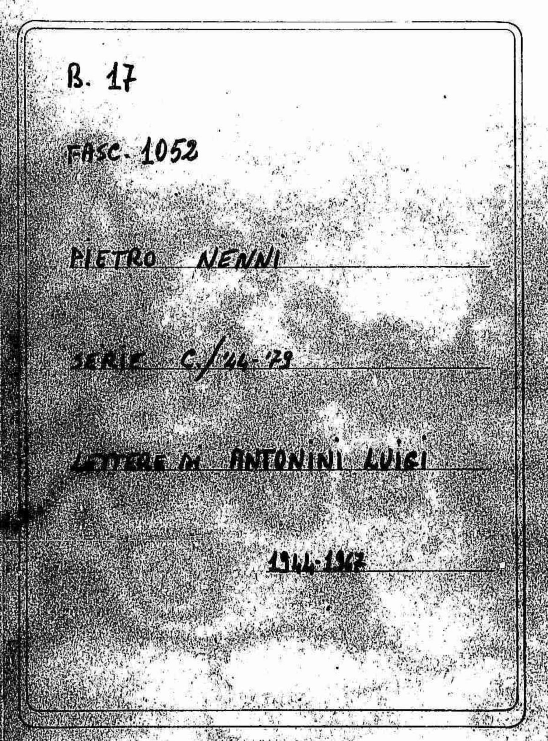 Antonini Luigi, 1944 dic. 22 - 1967 ago. 4
