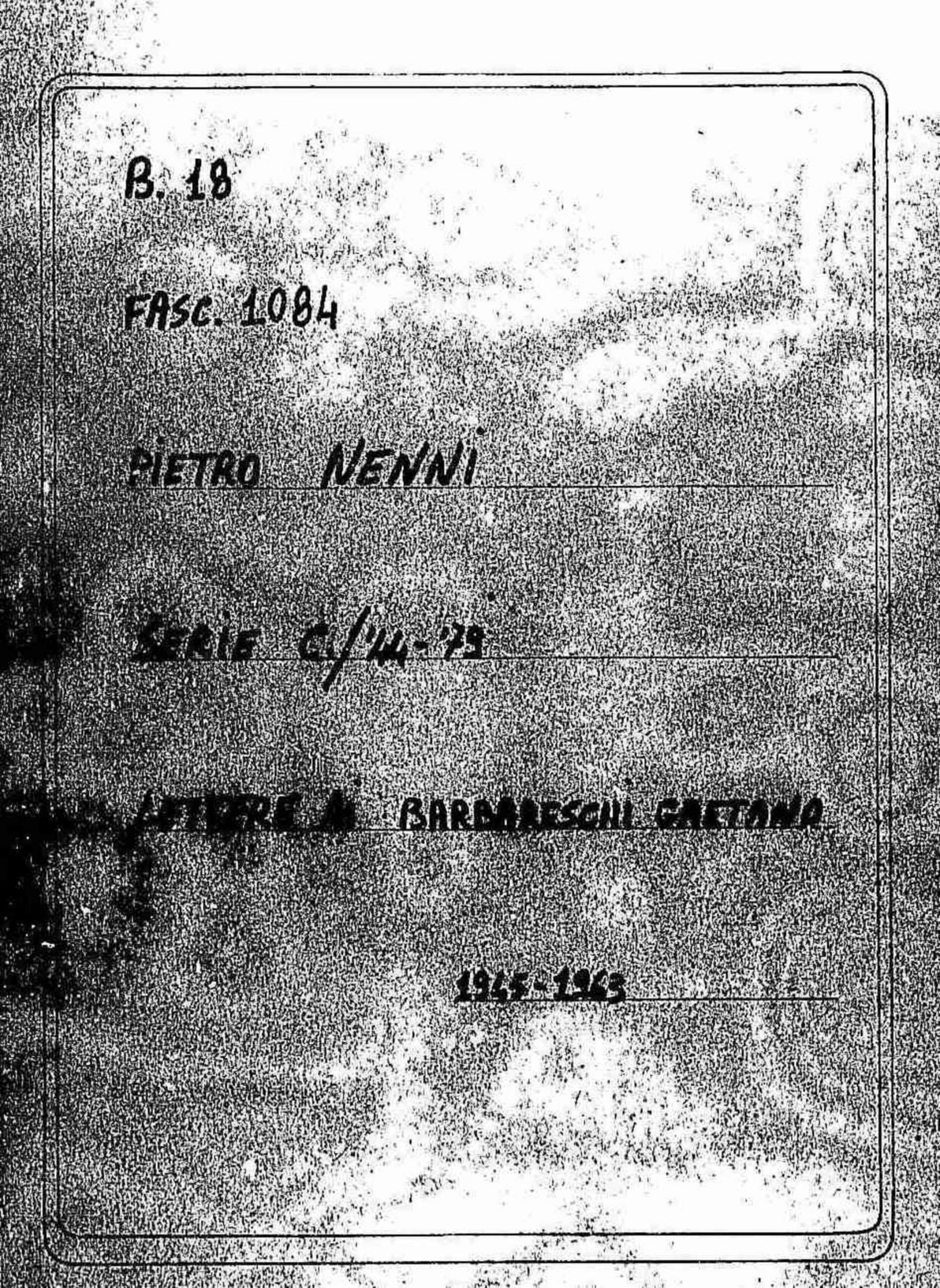 Barbareschi Gaetano, 1945 dic. 11 - 1963 mag. 26