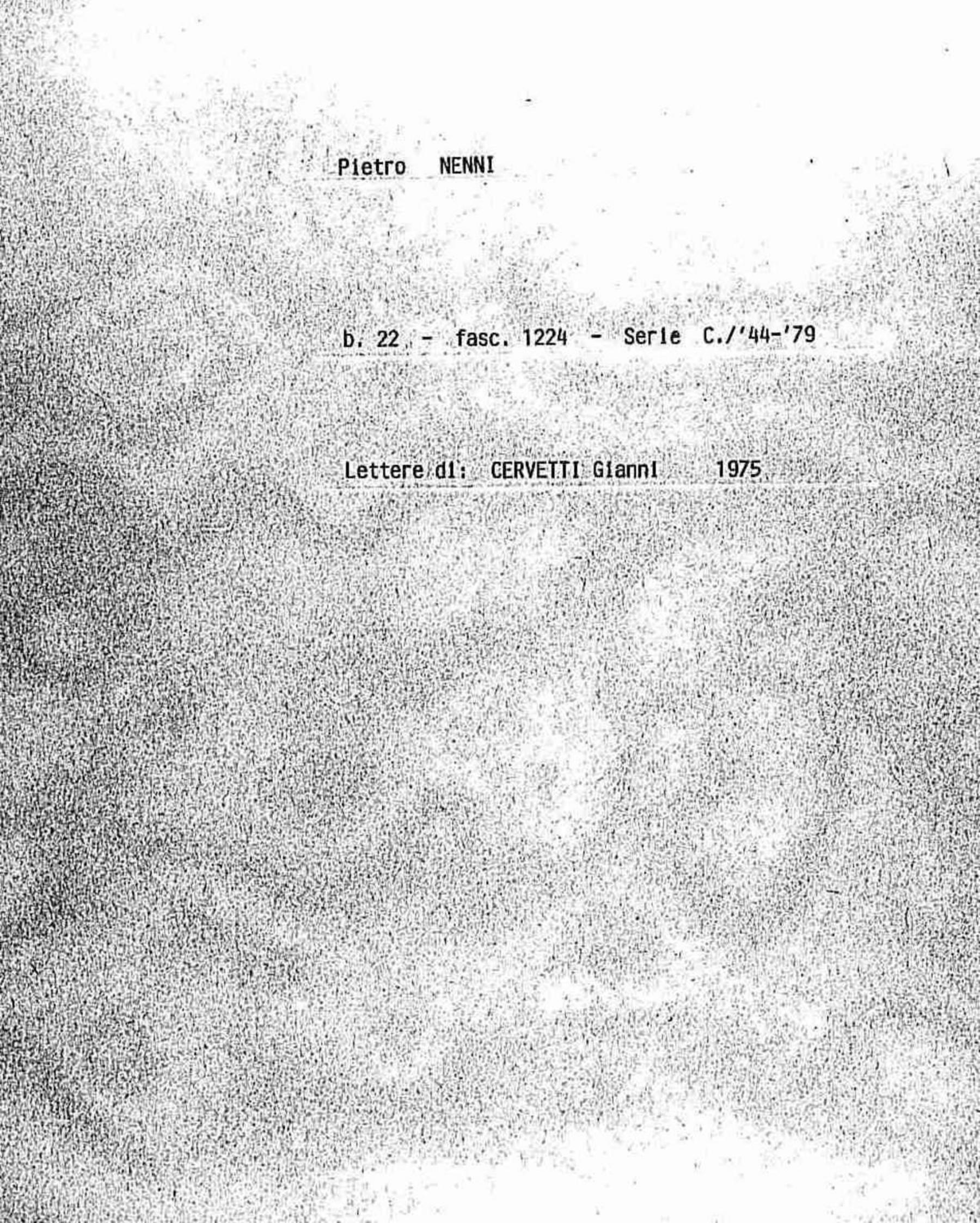 Cervetti Gianni, 1975 nov. 25