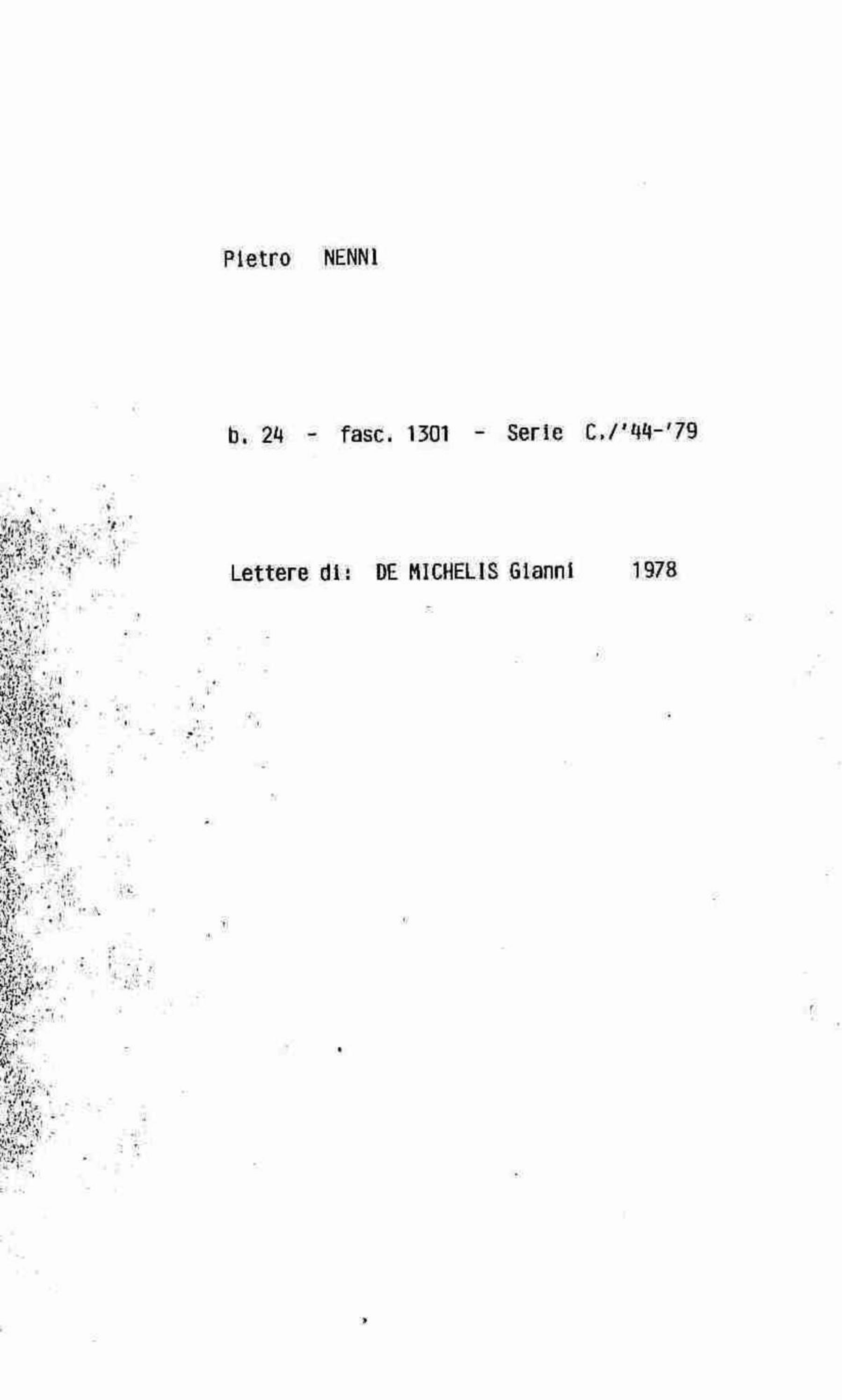 De Michelis Gianni, 1978 feb. 9