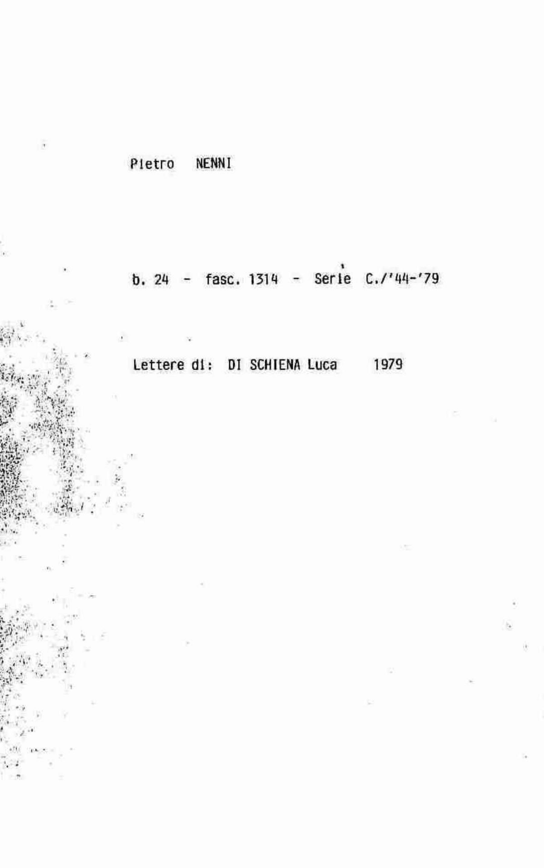 Di Schiena Luca, 1979 apr. 18