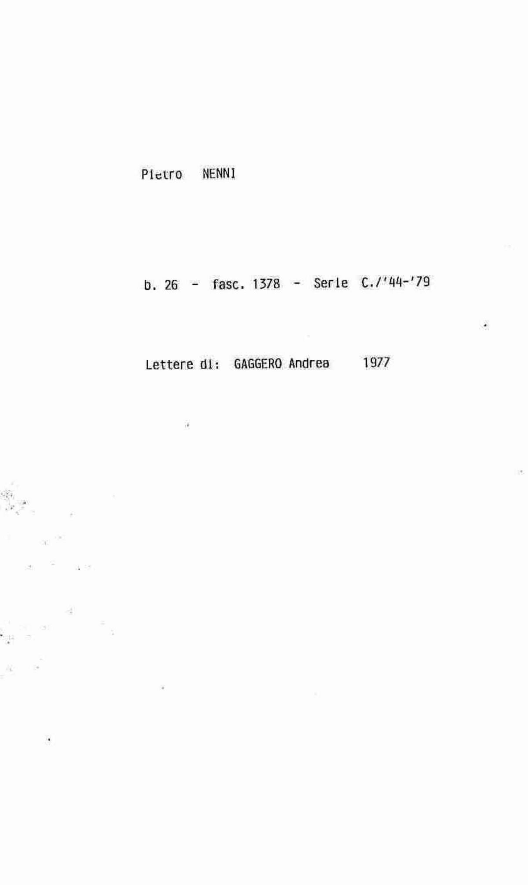 Gaggero Andrea, 1977 feb. 9