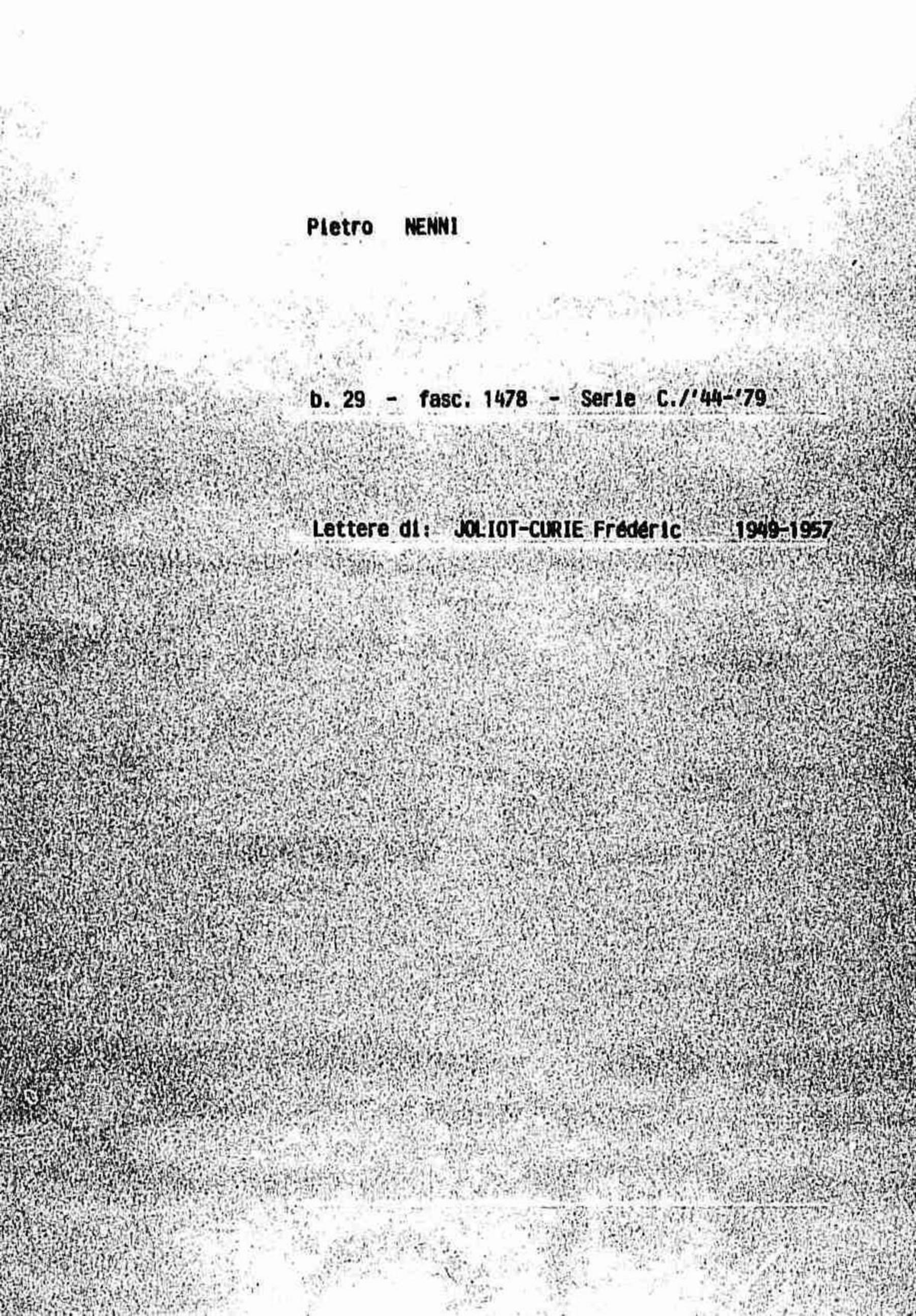 Joliot-Curie Frederic, 1949 mar. 29 - 1957 mag. 9