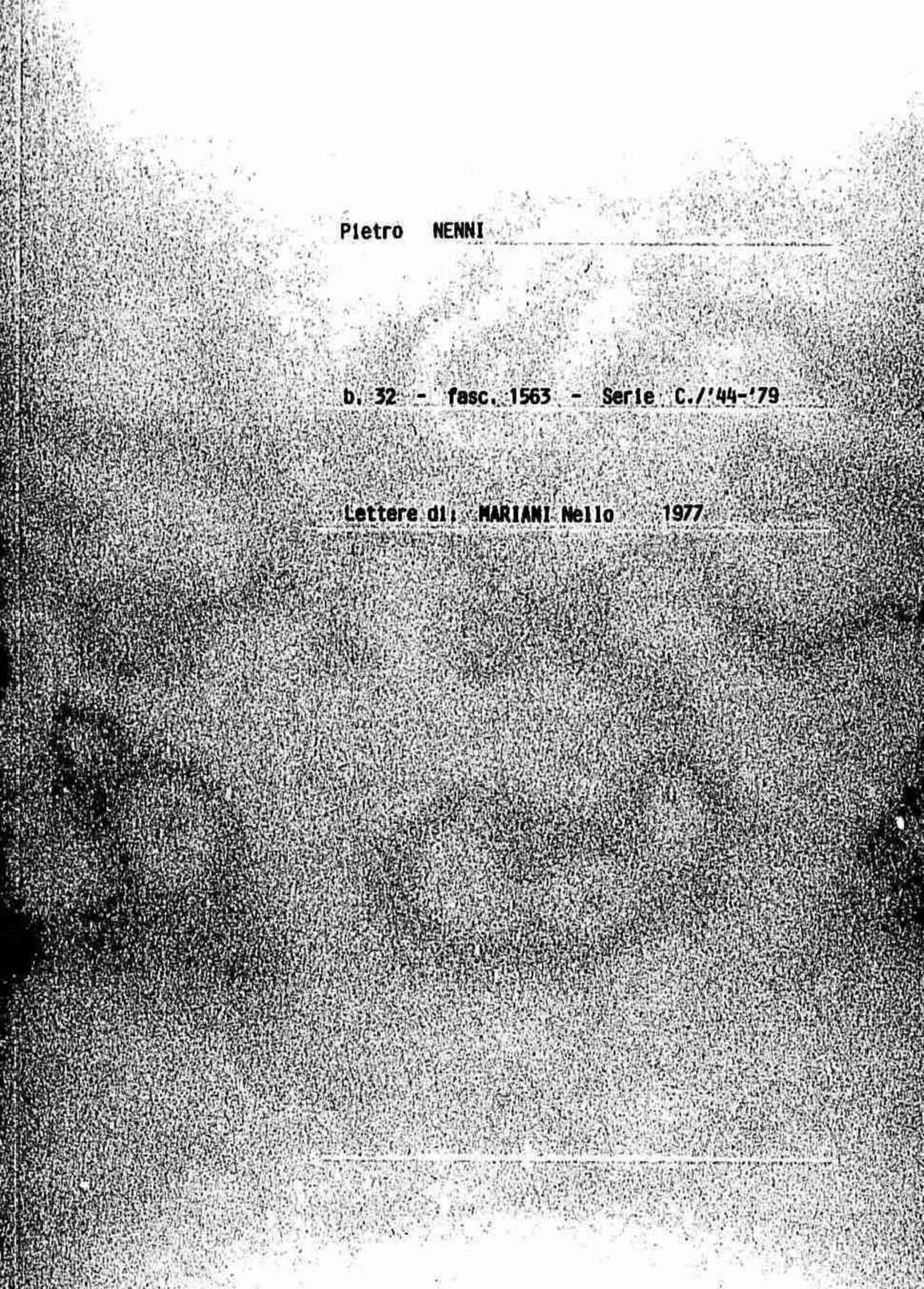 Mariani Nello, 1977 ott. 21