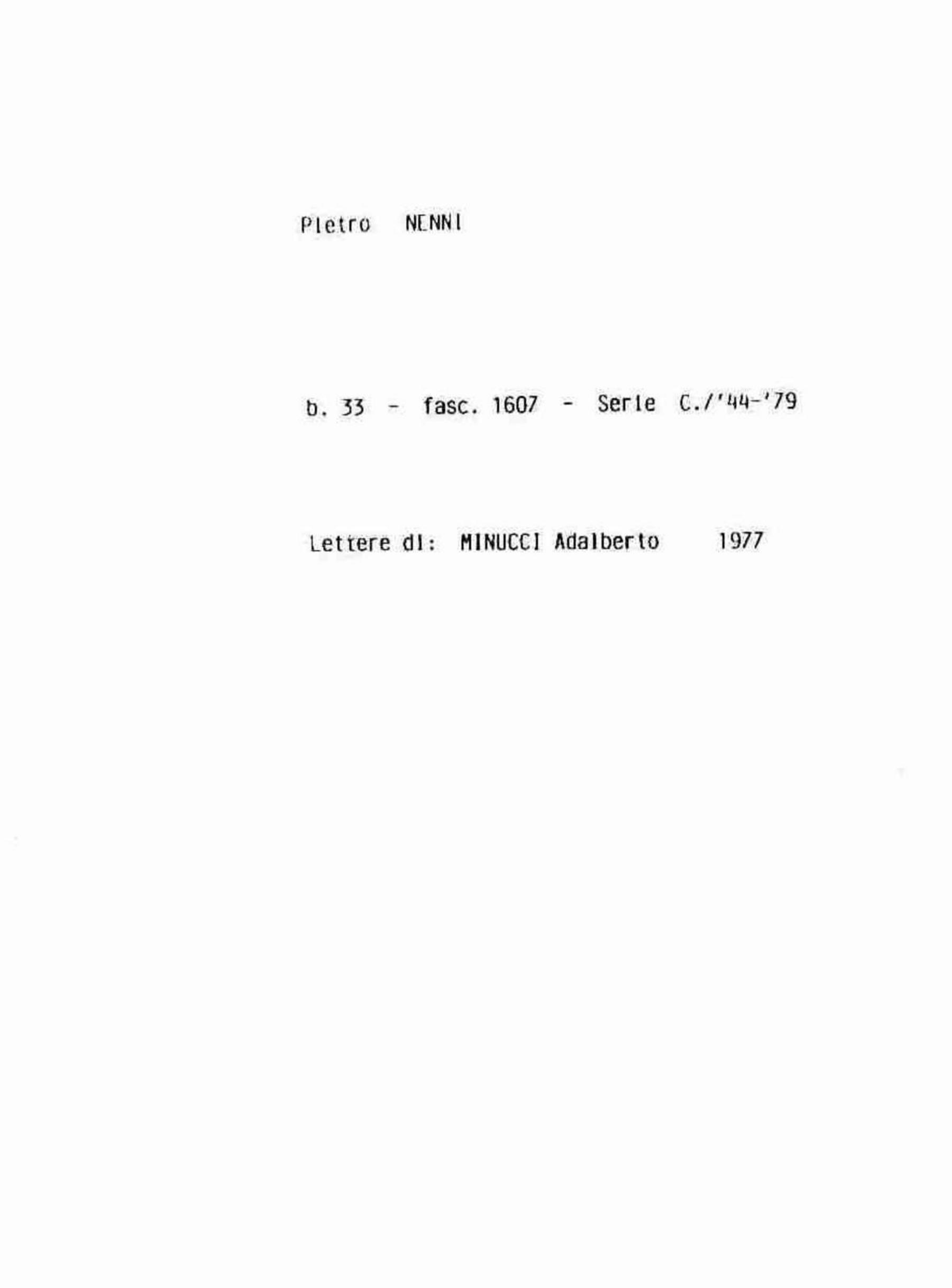 Minucci Adalberto, 1977 giu. 23
