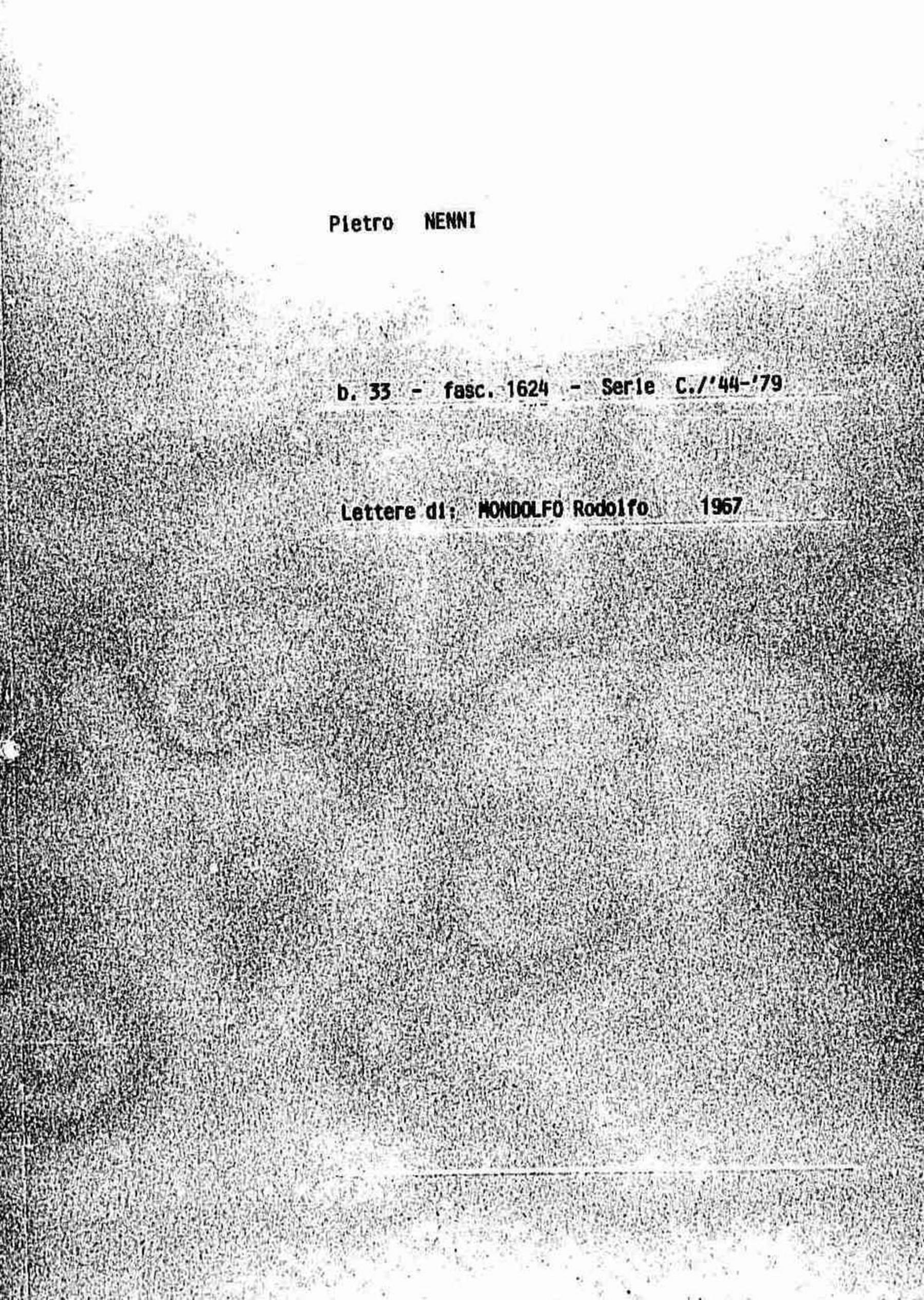 Mondolfo Rodolfo, 1967 ago. 27
