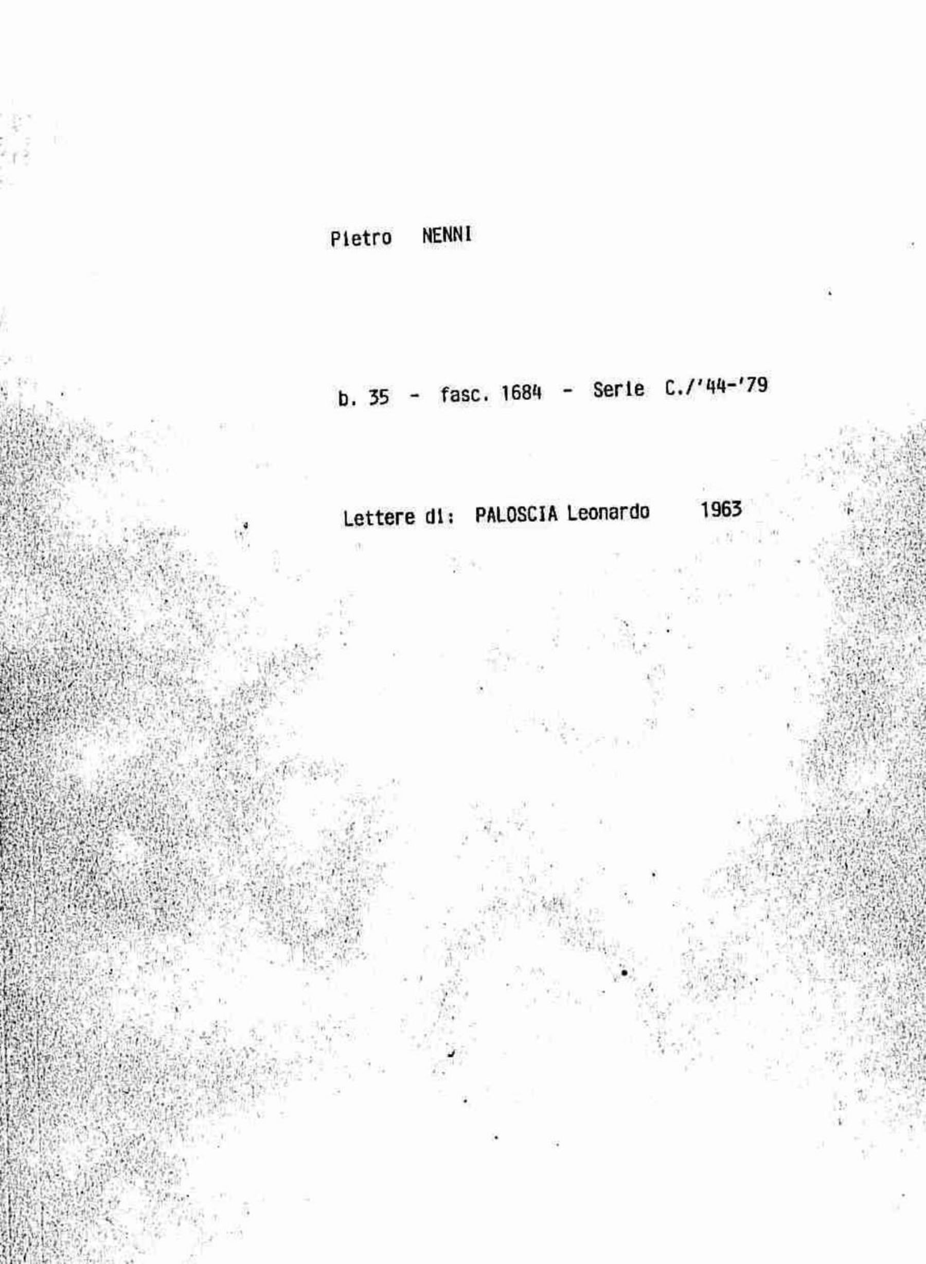 Paloscia Leonardo, 1963 gen. 18