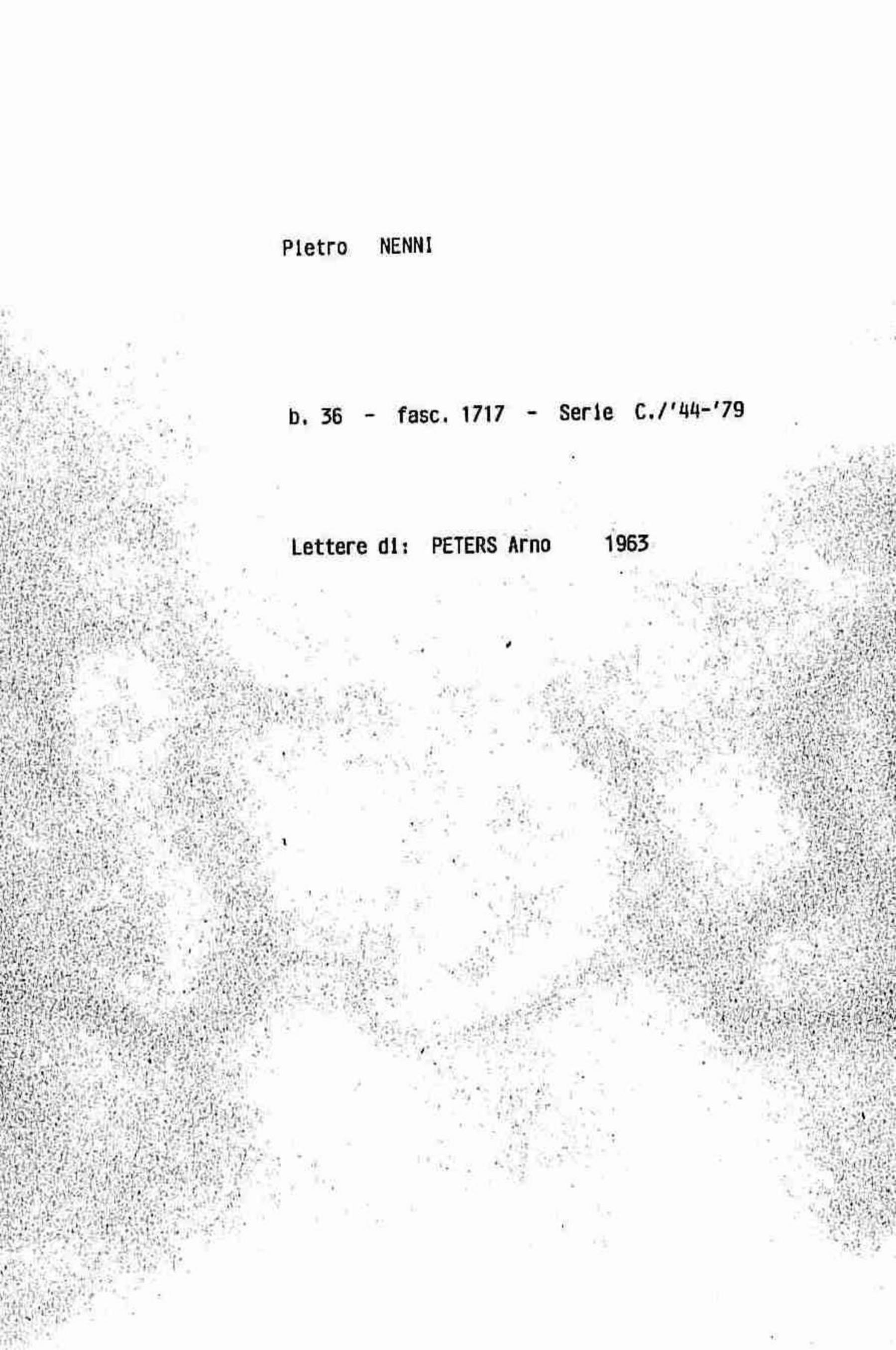 Peters Arno, 1963 set. 6
