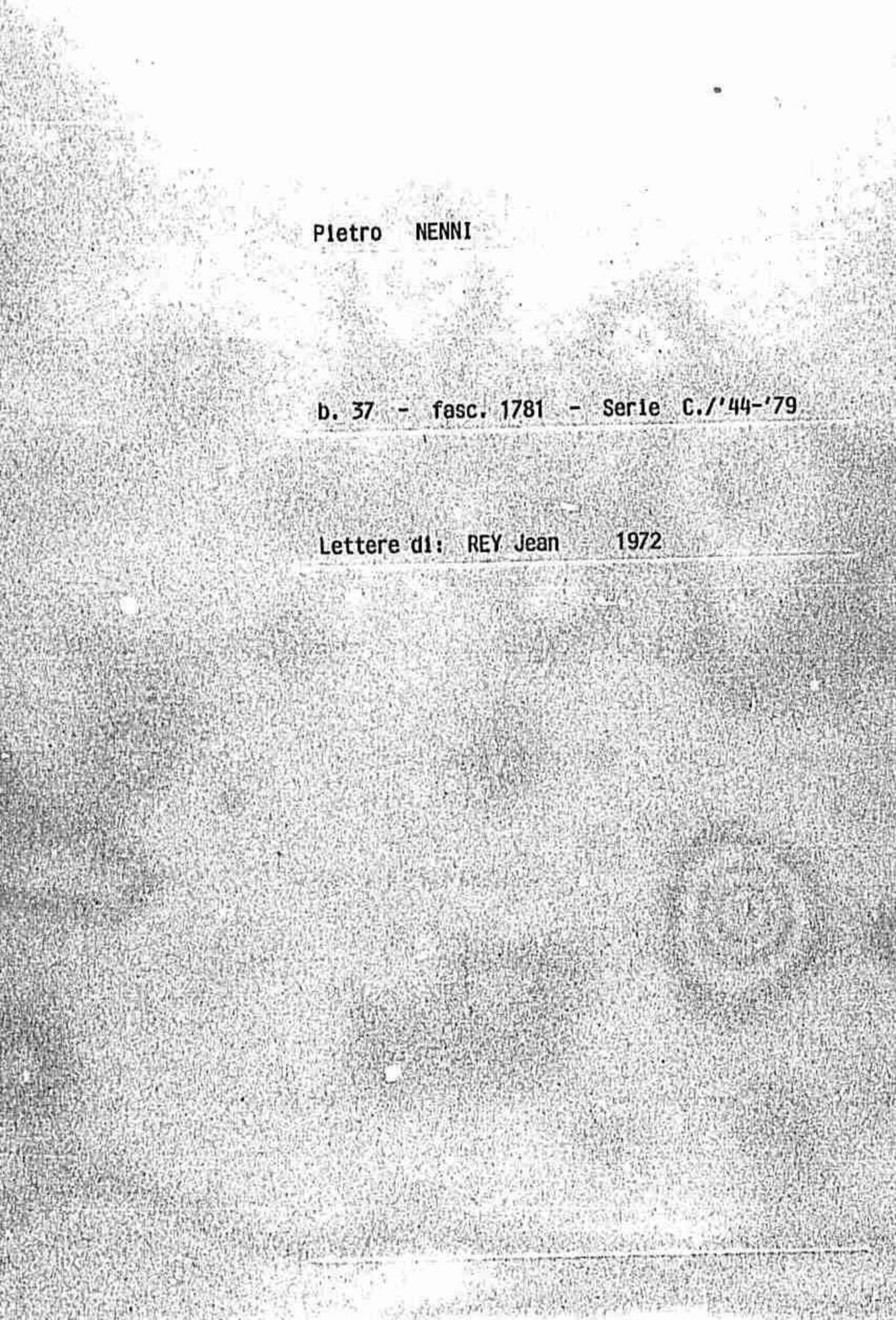 Rey Jean, 1972 dic. 20