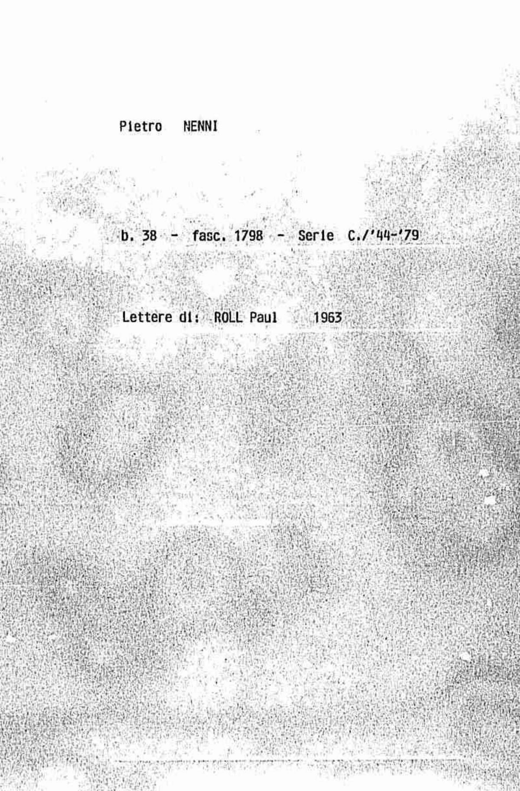 Roll Paul, 1963 gen. 7