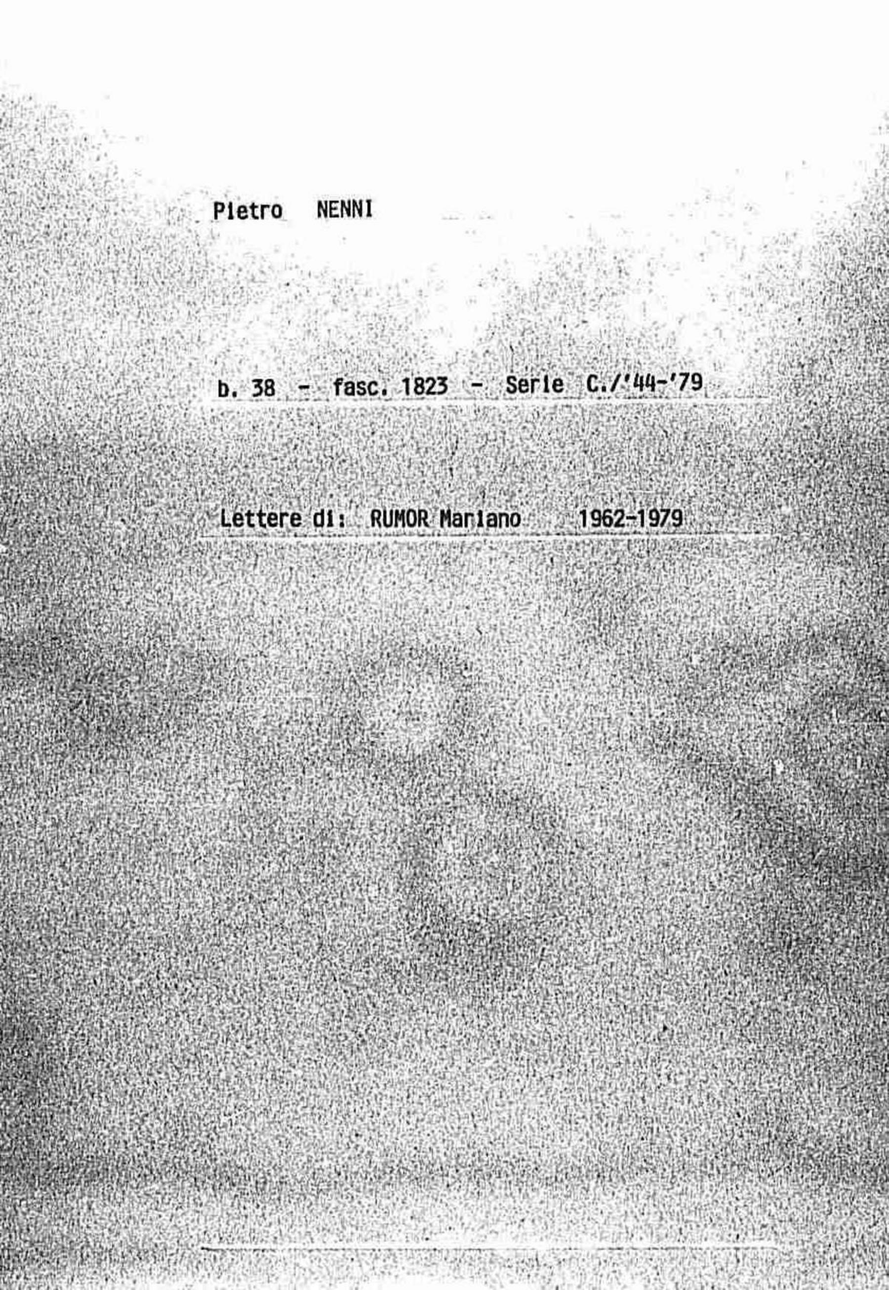Rumor Mariano, 1962 giu. 13 - 1979 dic. 25