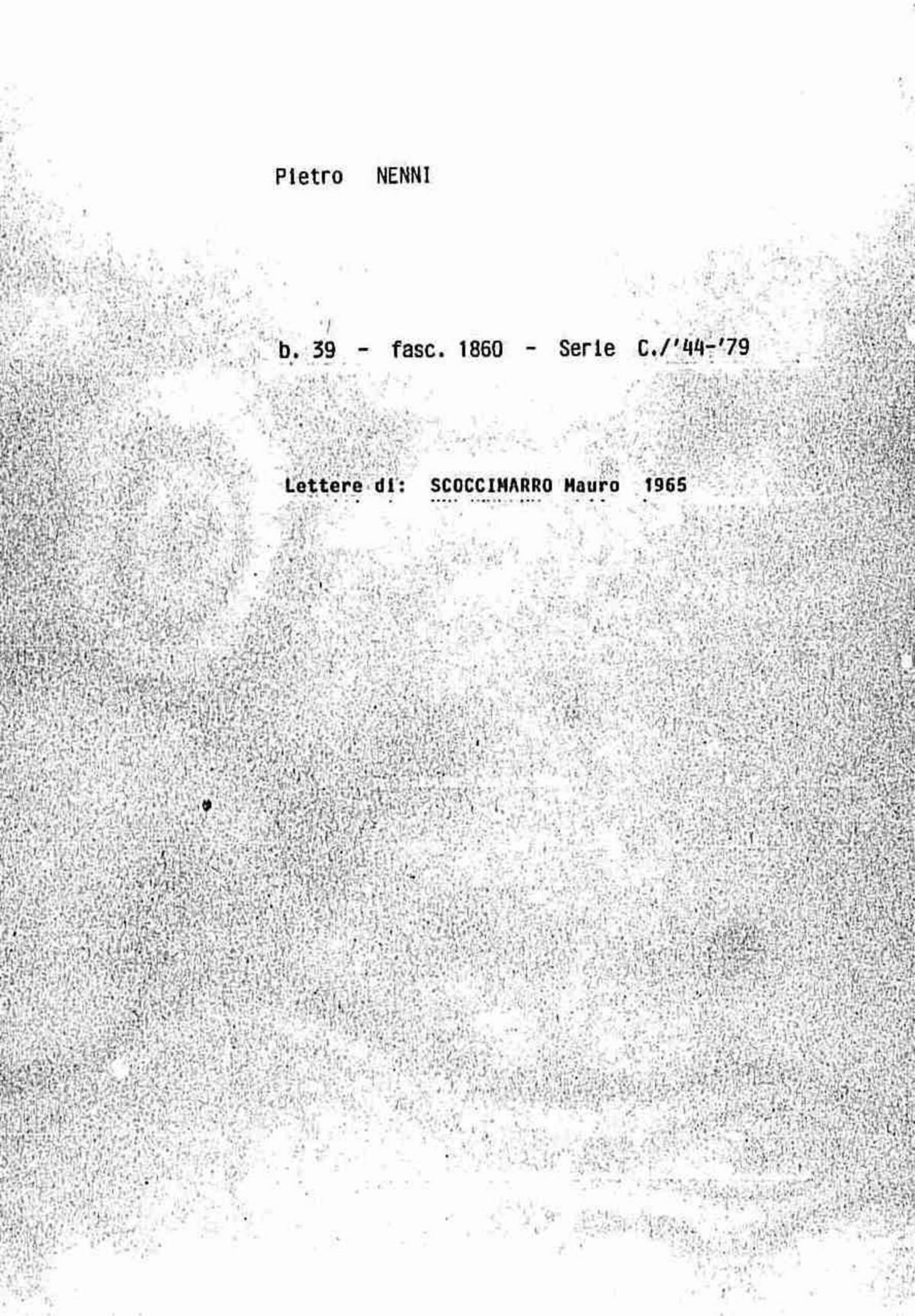 Scoccimarro Mauro, 1965 nov. 6