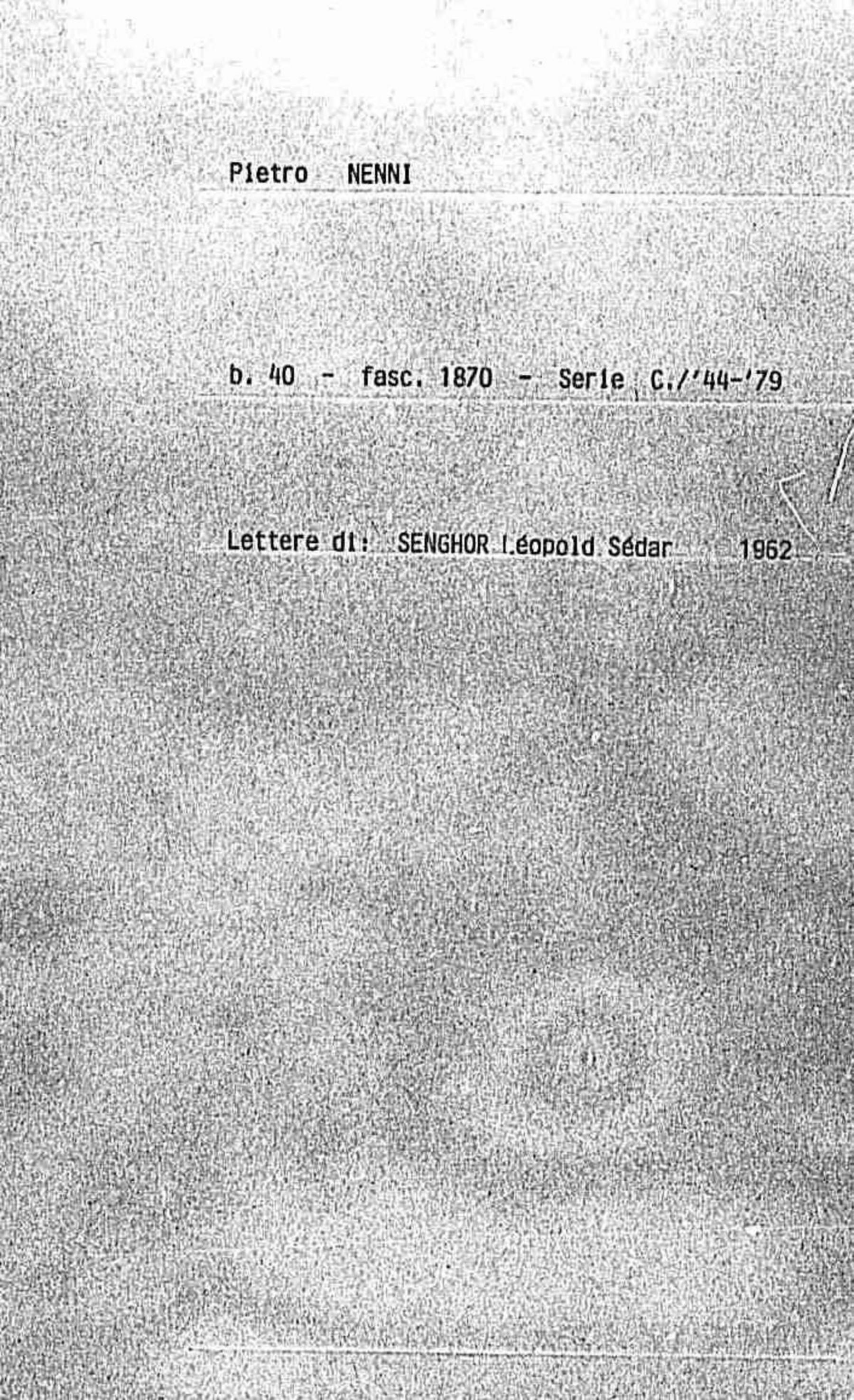 Senghor Leopold Sedar, 1962 nov. 15
