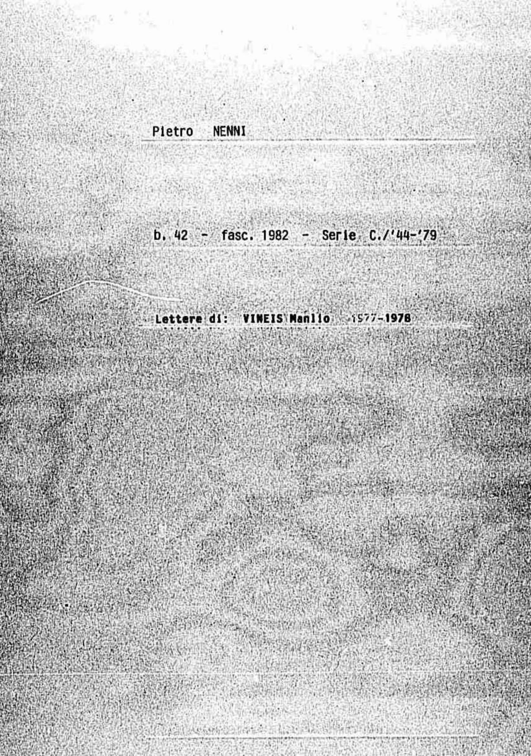 Vittorelli Paolo, 1961 ago. 21 - 1979 nov. 19