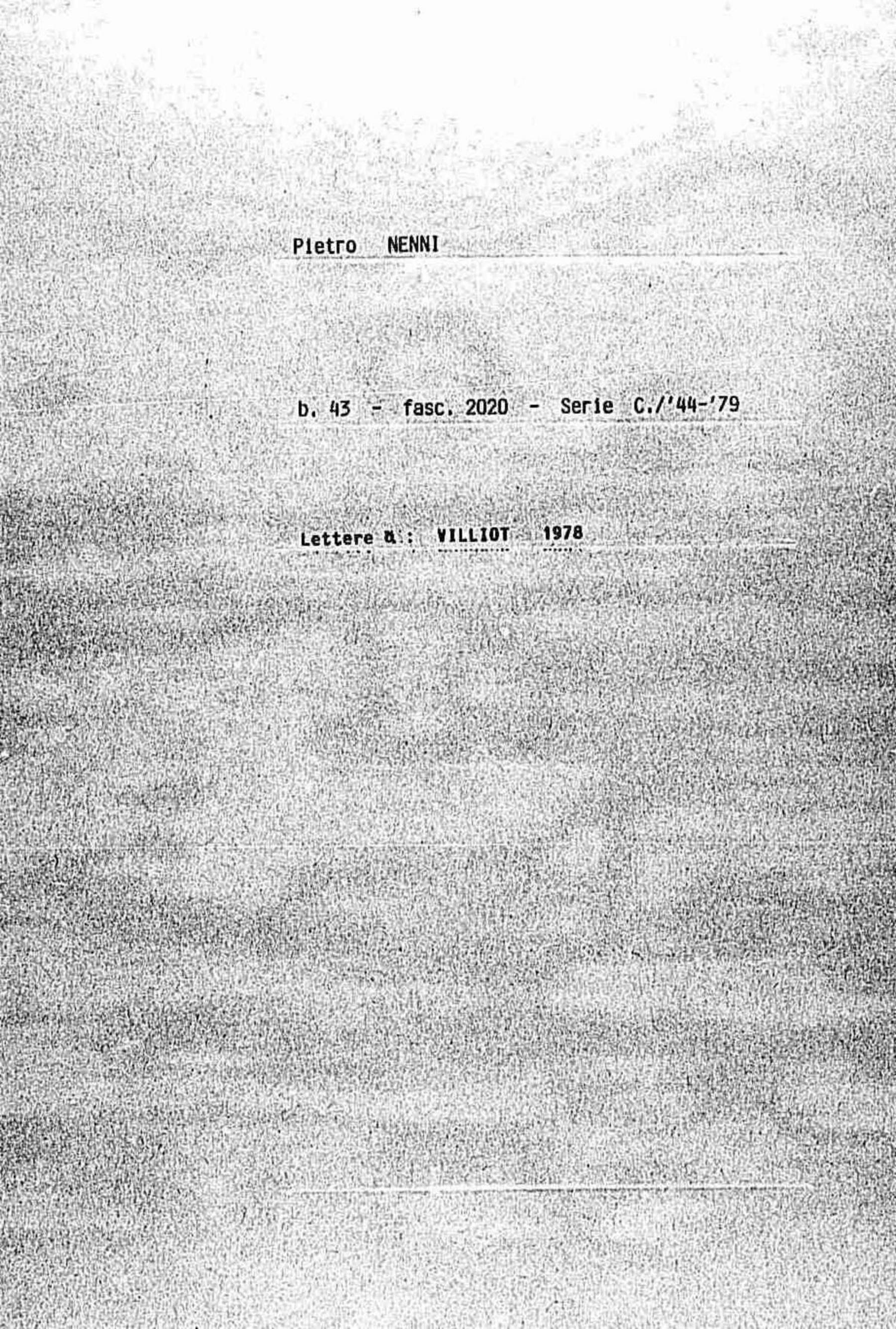 Lettere di Nenni a Jean Villot, 1978 ago. 8