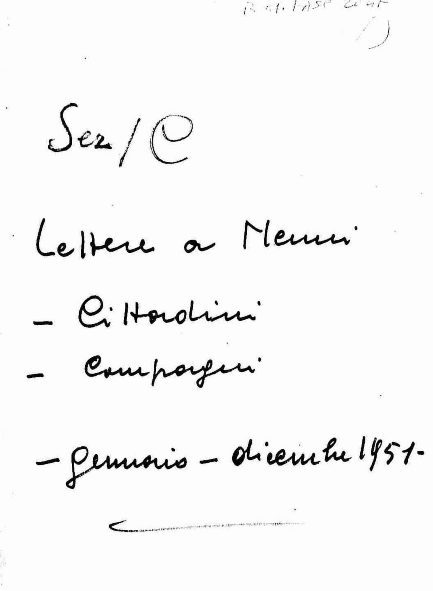 Lettere a Nenni di cittadini e compagni, 1951 gen. - dic.