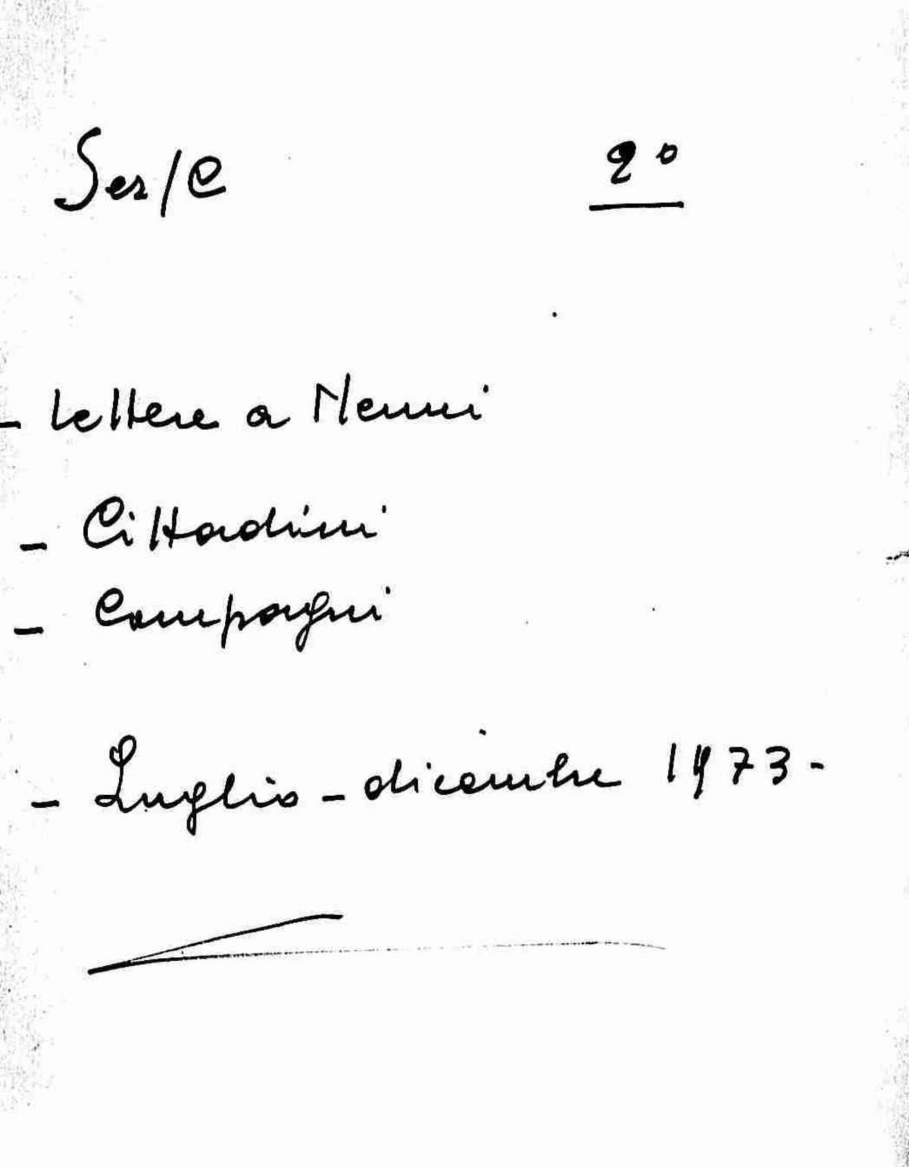 Lettere a Nenni di cittadini e comapgni, 1973 lug. - dic.