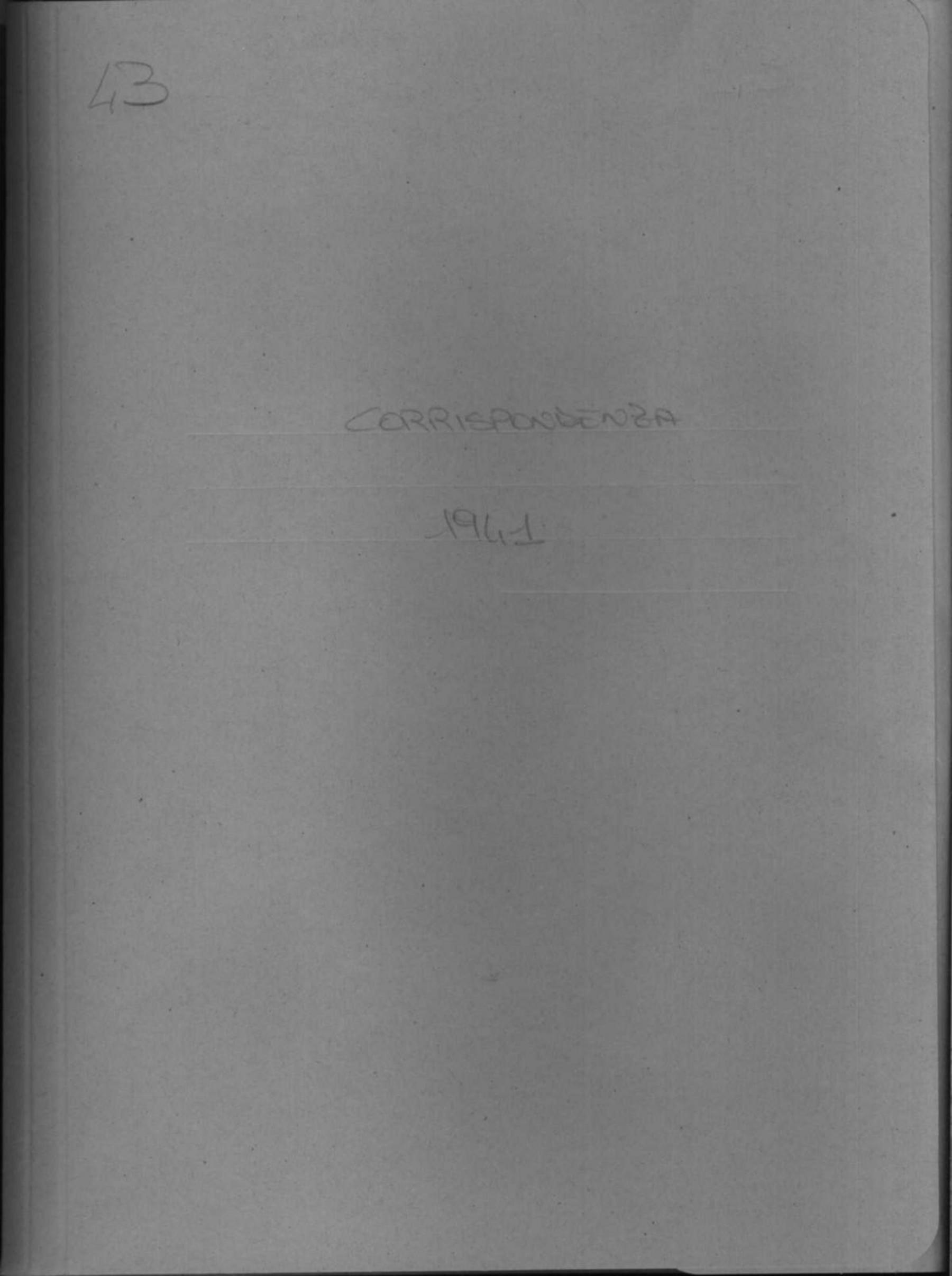 Corrispondenza, 1941 gen. 3 - dic. 31