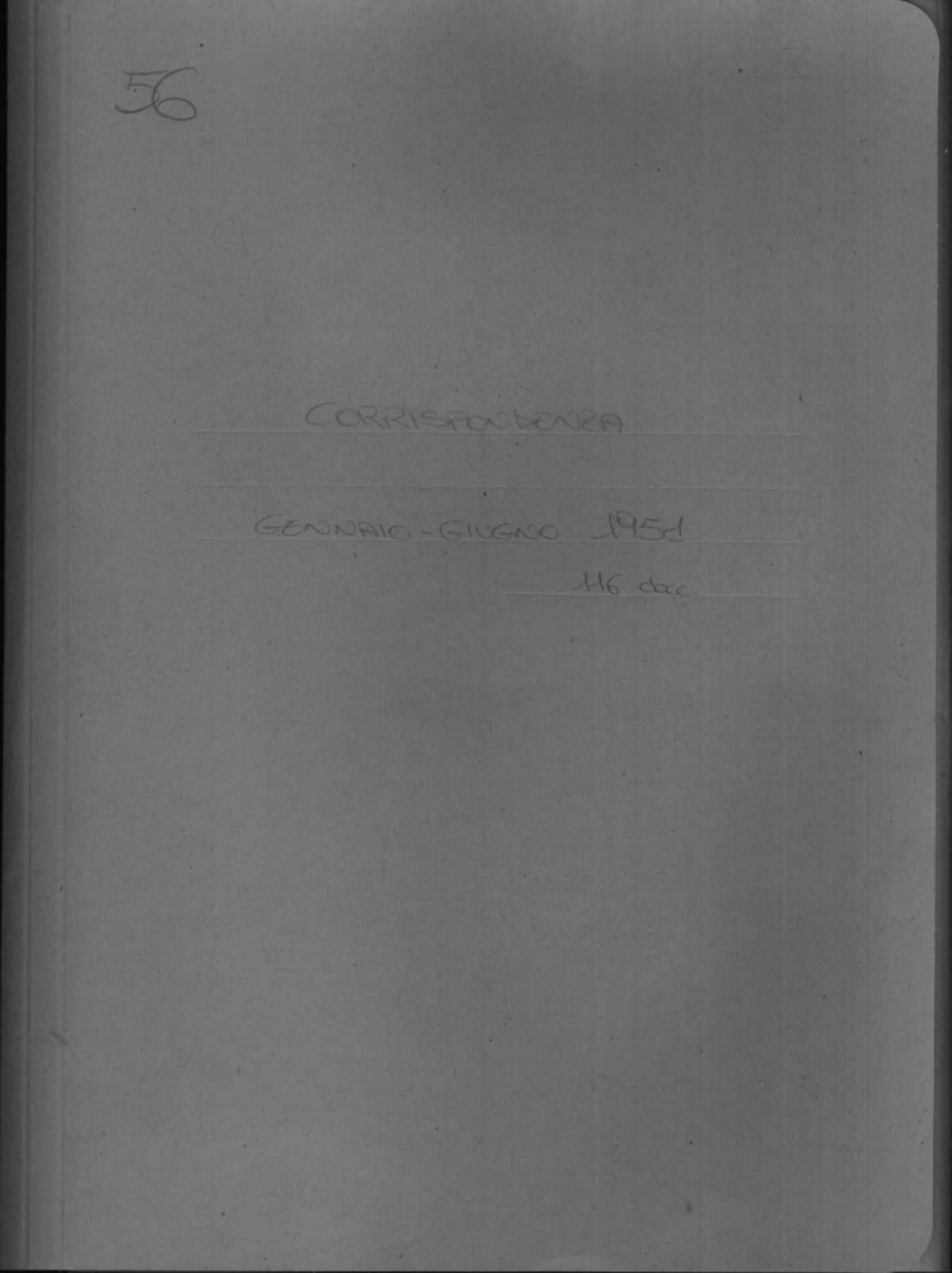 Corrispondenza gennaio-giugno 1951, 1951 gen. 1 - giu. 30