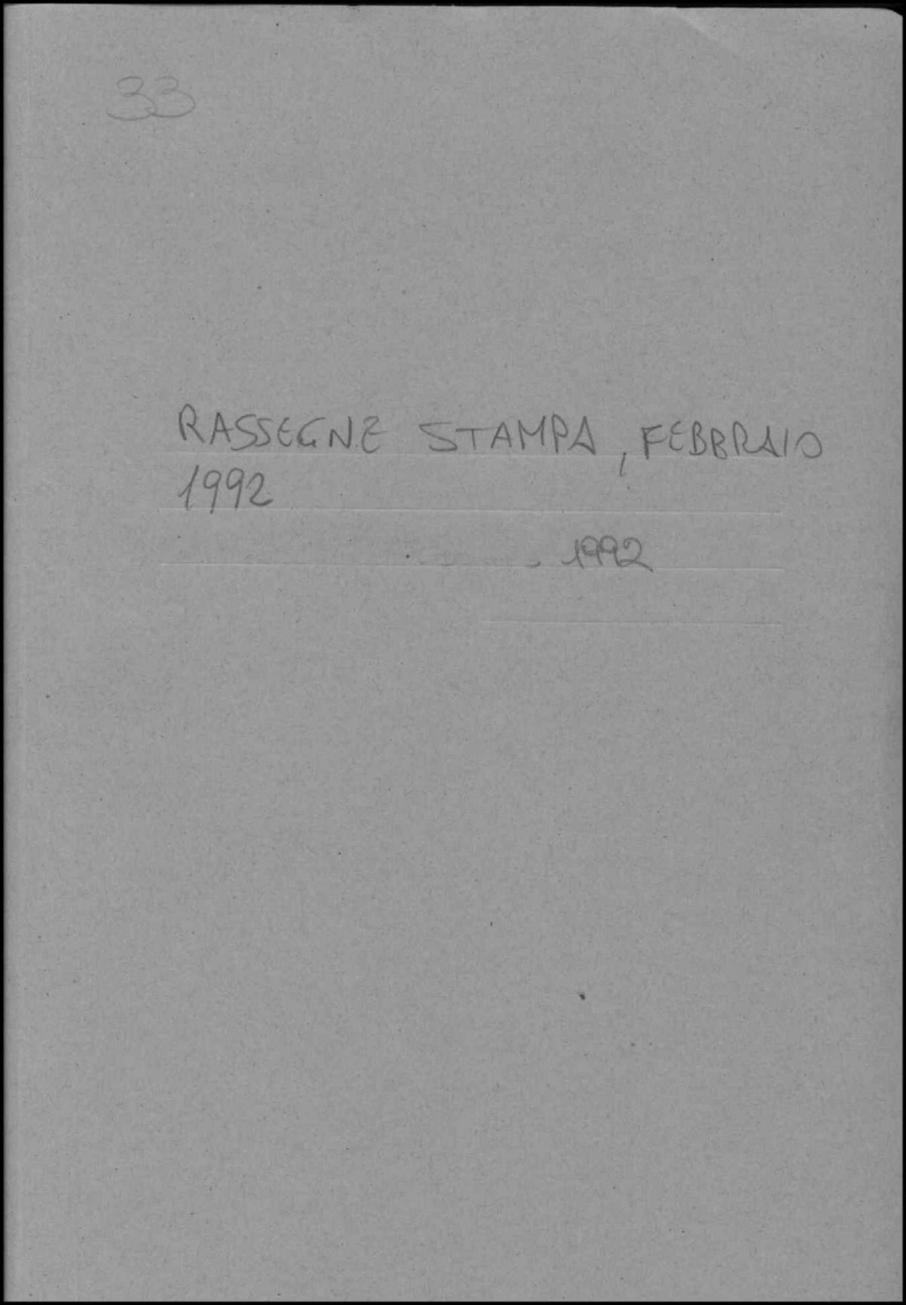 Rassegne stampa, febbraio 1992, 1992 feb. 18 - 27