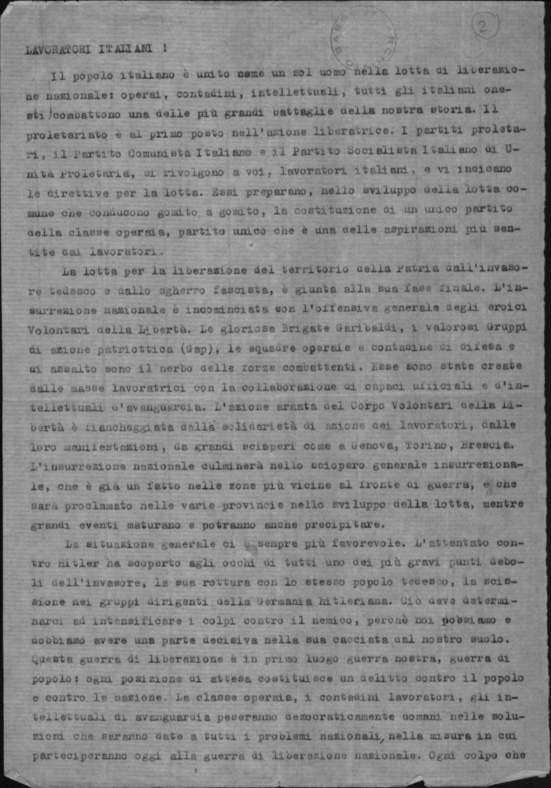 "Lavoratori italiani"