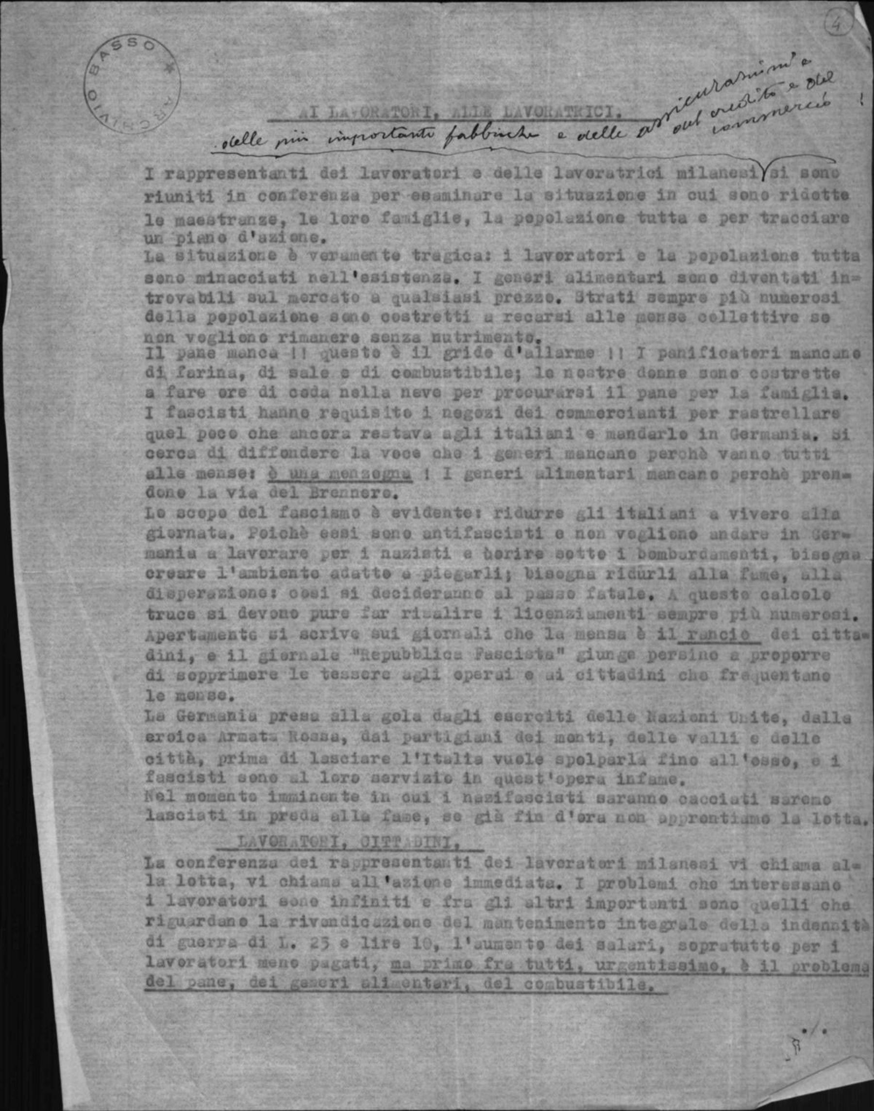 I comitati di agitazione ai lavoratori