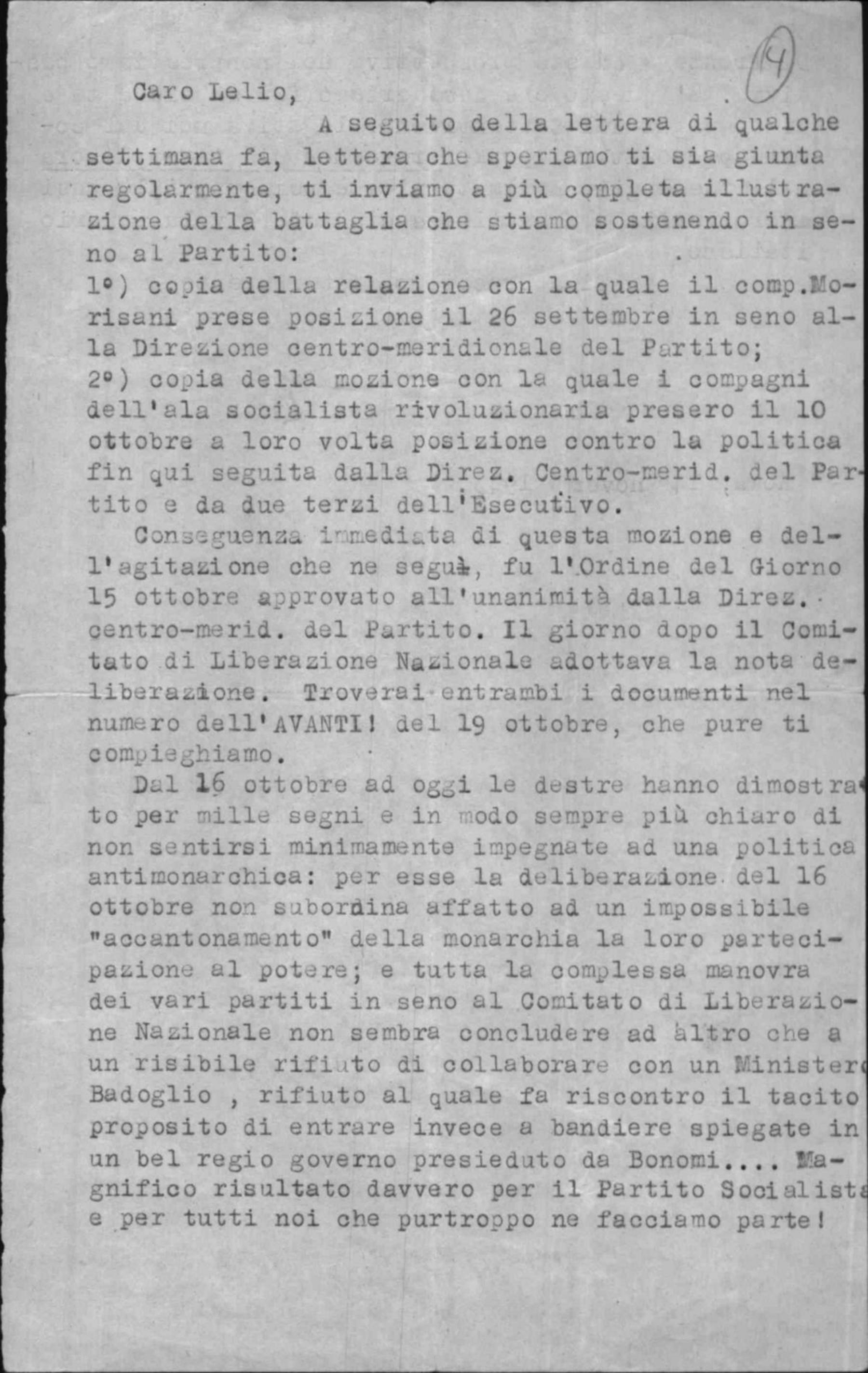 Giovani turchi a Lelio Basso